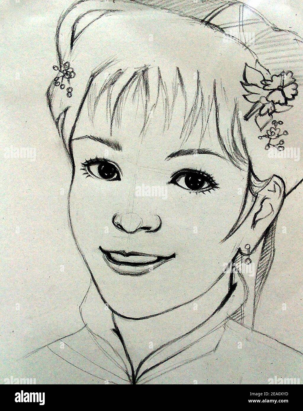 Line drawing of face hires stock photography and images Alamy