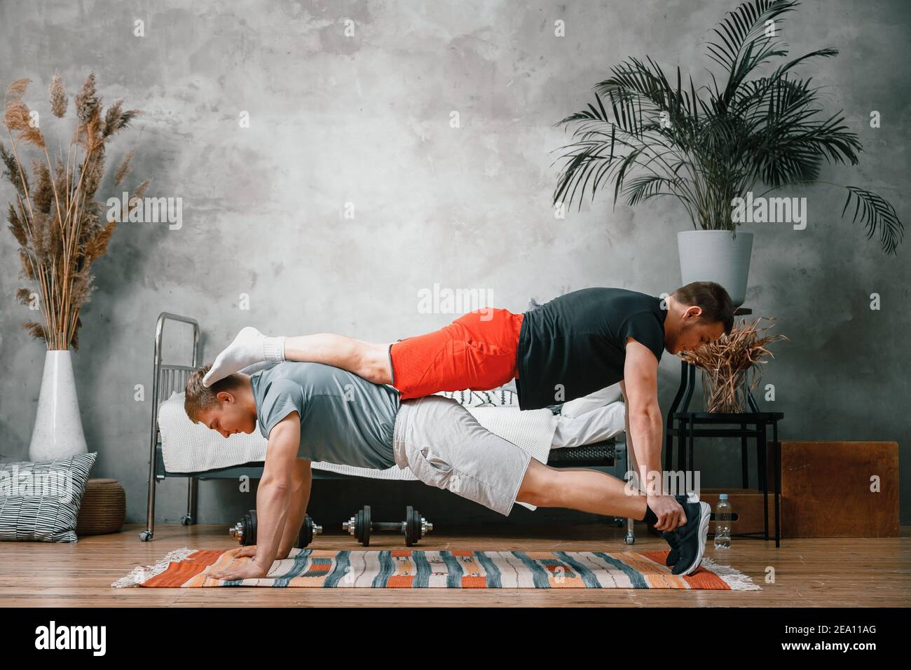 Gymnasts practice lift hires stock photography and images Alamy