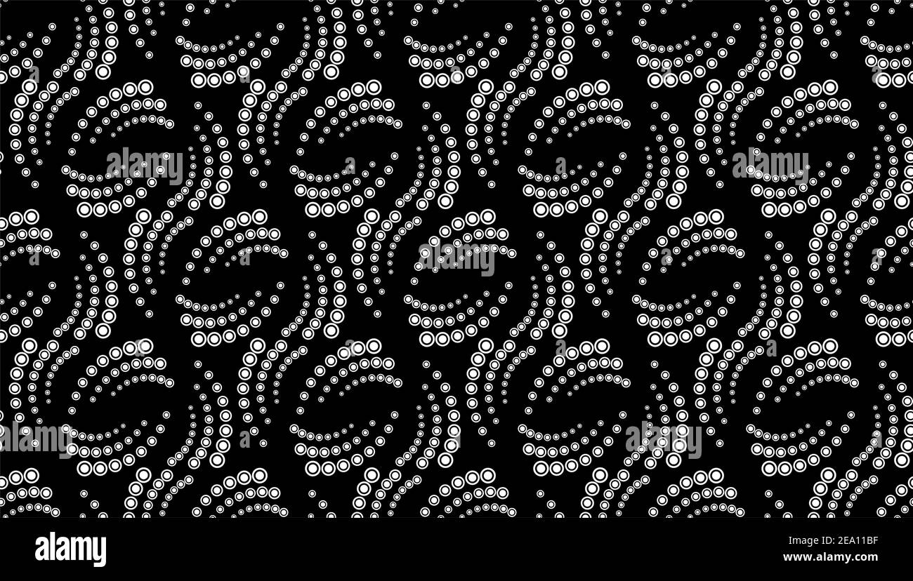 Seamless pattern with halftone dots in vortex form. Geometric art eps10 vector. Stock Vector