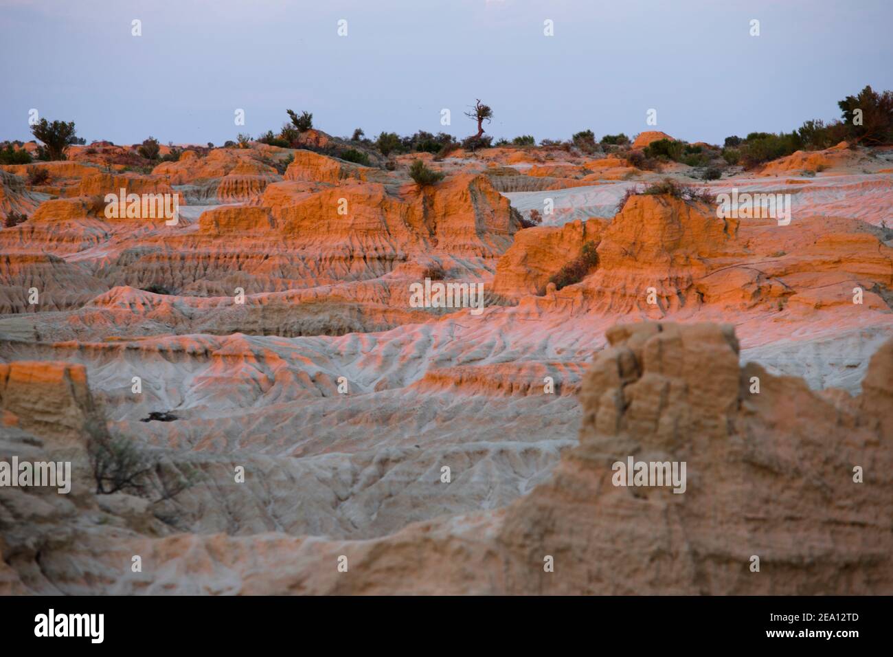 Photos of Mungo National Park and main campground Stock Photo