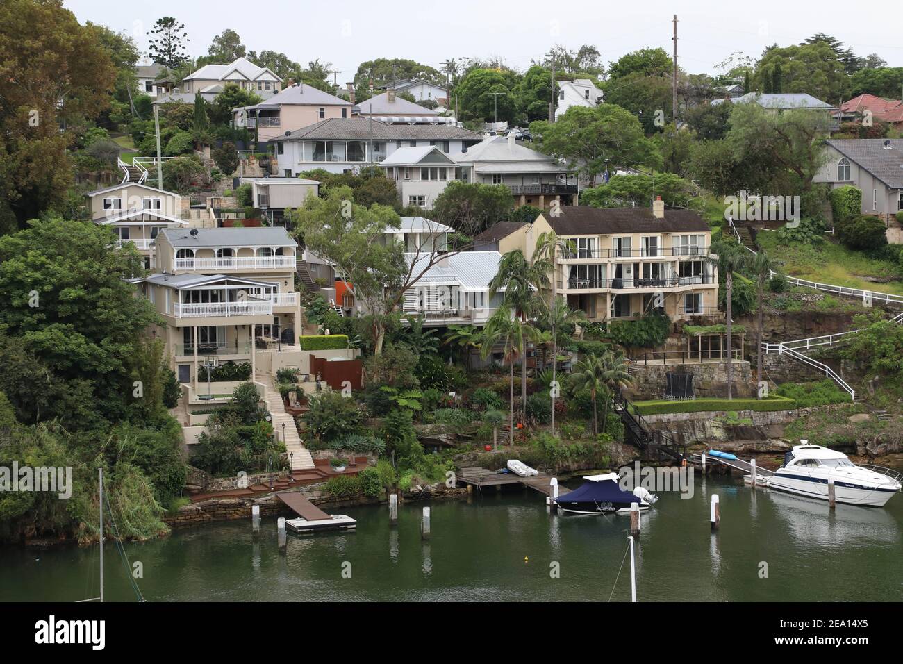 Luxury waterfront homes in the Sydney suburb of Hunters Hill