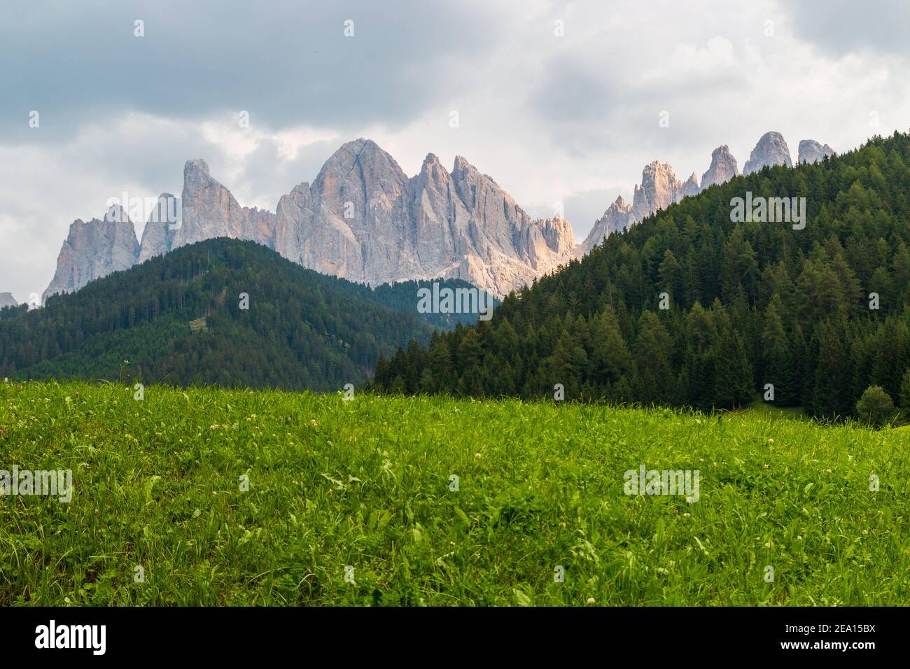 Glimpses of the mountain resort of Funes Valley: Santa Maddalena, Trentino Alto Adige, Italy Stock Photo