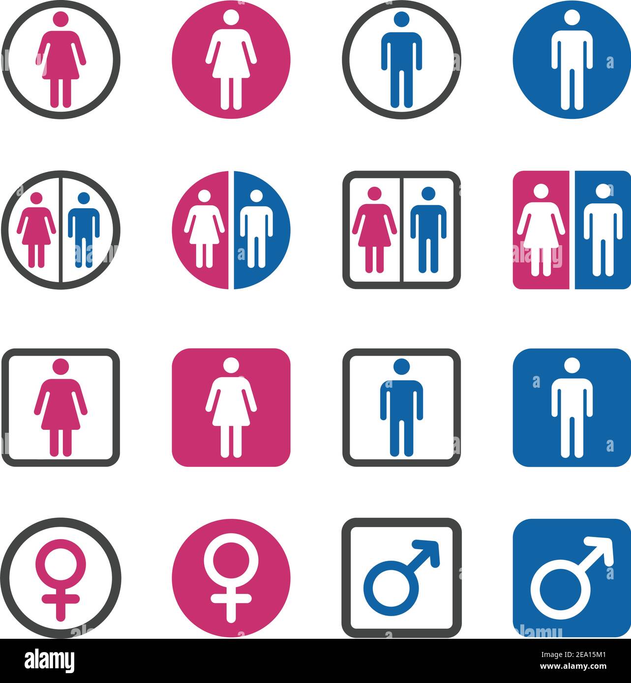 man and woman icon set,vector and illustration Stock Vector