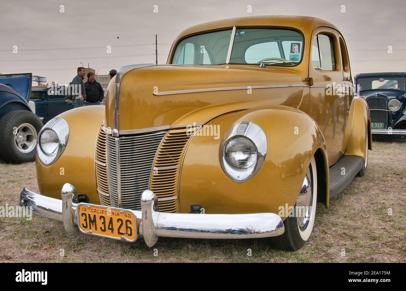1940 Ford Deluxe 2 door Sedan, Hot Rod Revolution car show at Camp Mabry in Austin, Texas, USA Stock Photo