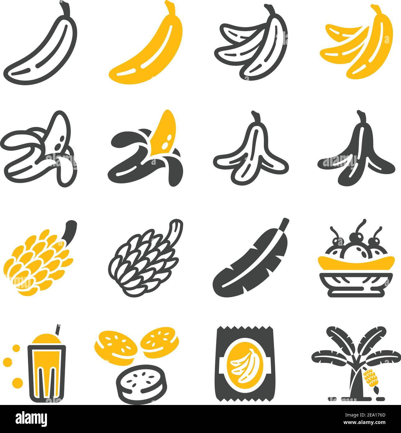 Banana icon hi-res stock photography and images - Alamy
