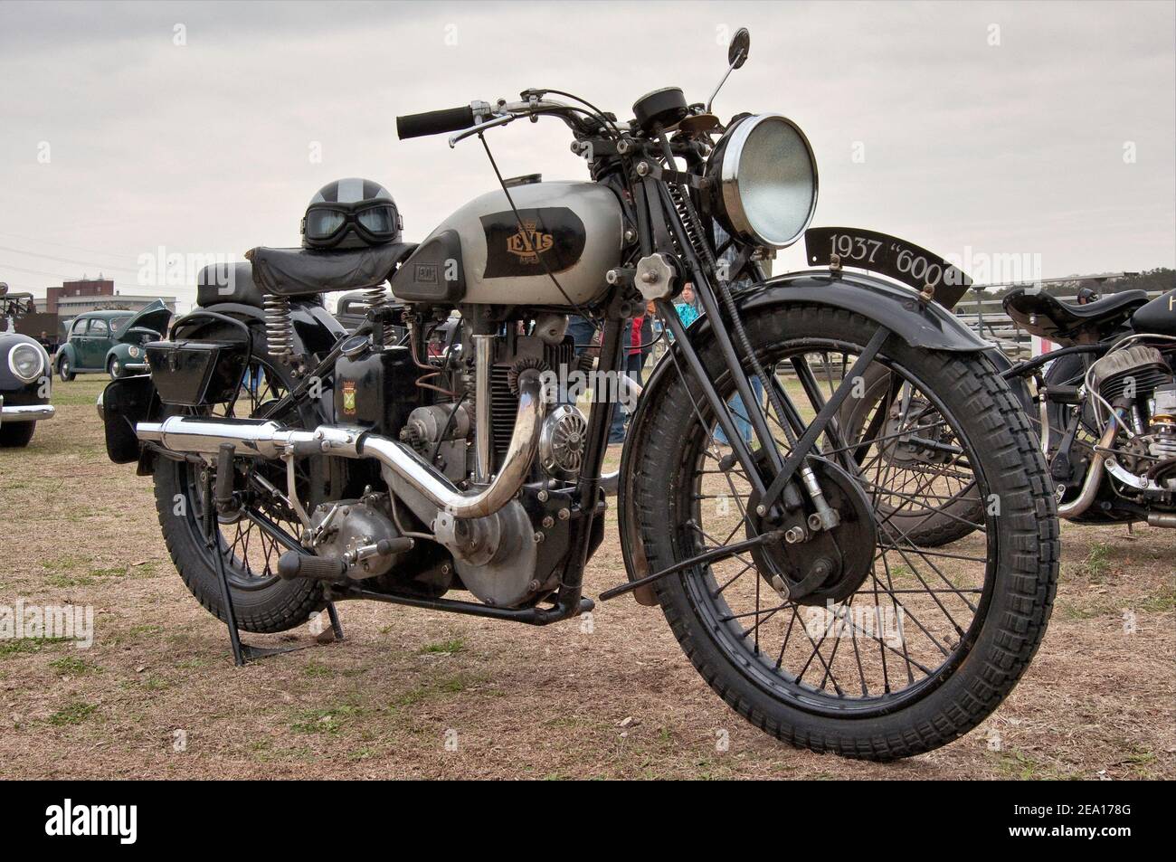 1937 Levis British motorcycle at Hot Rod Revolution car show at Camp Mabry  in Austin, Texas, USA Stock Photo - Alamy