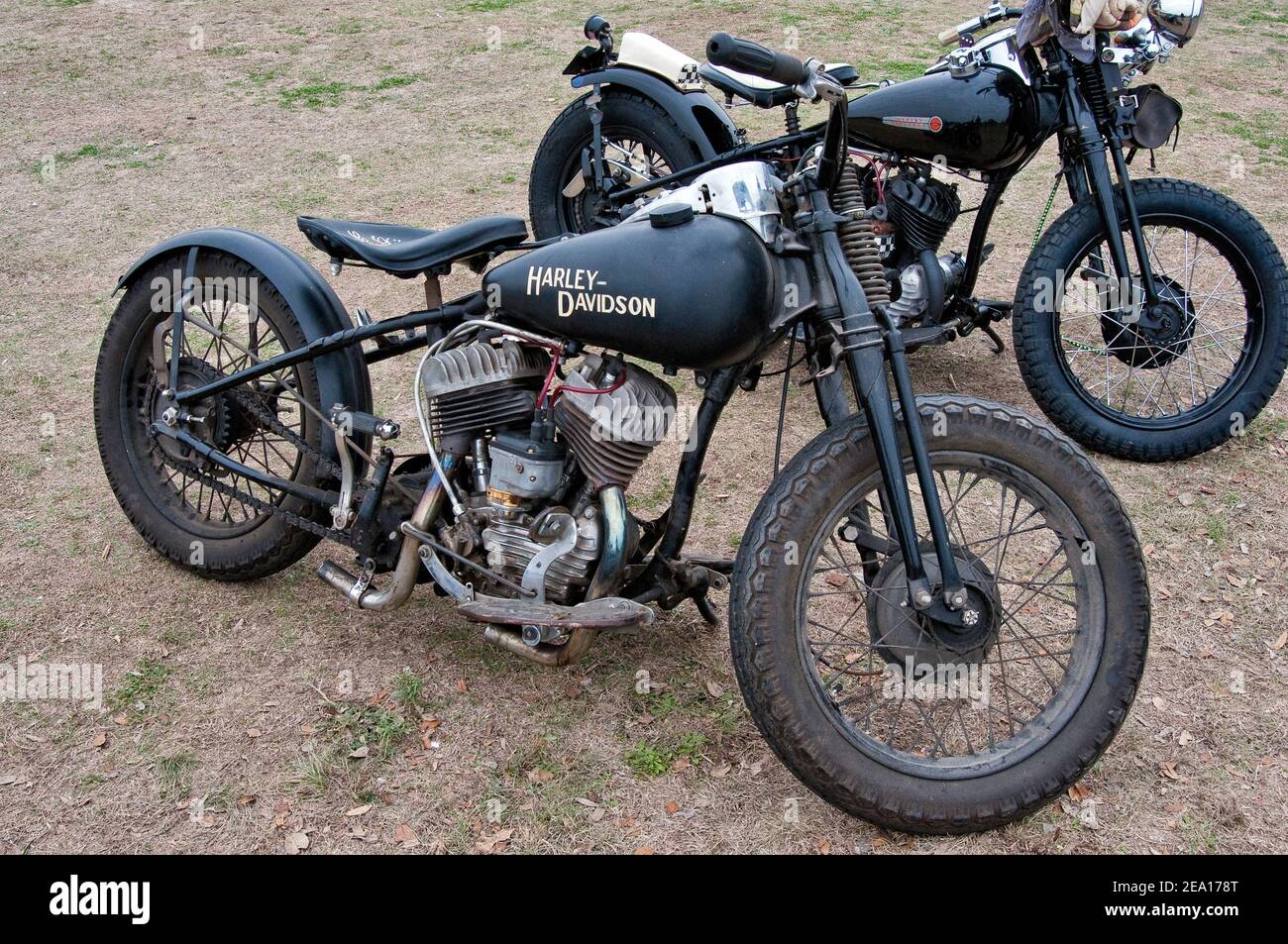 1930's Harley-Davidson motorcycles at Hot Rod Revolution car show at ...