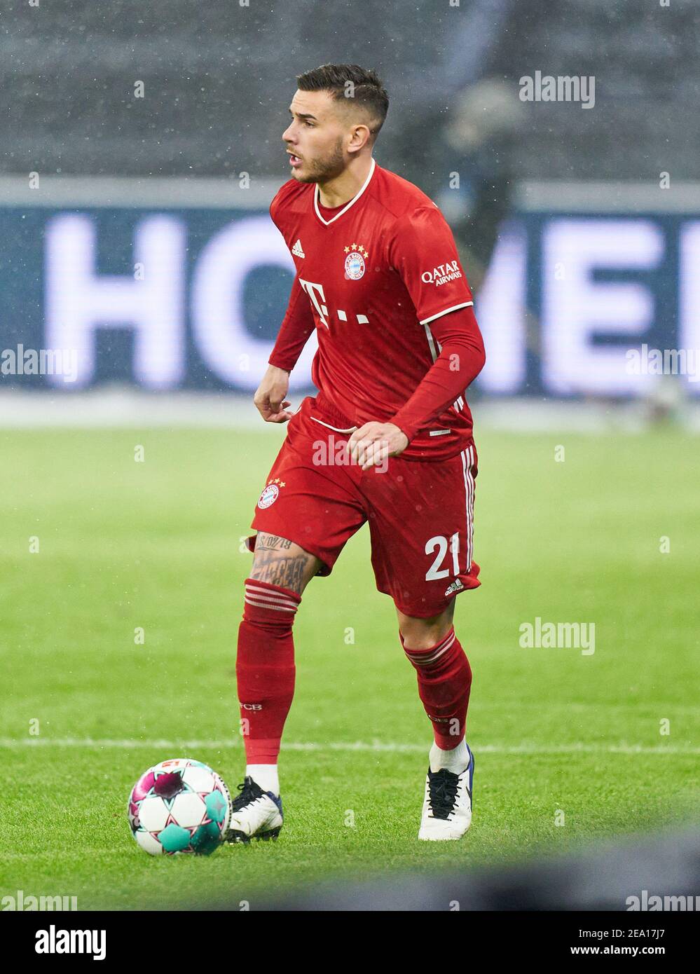 Berlin, Germany. 05th Feb, 2021. Lucas HERNANDEZ (FCB 21)  in the match HERTHA BSC BERLIN - FC BAYERN MUENCHEN 0-1 1.German Football League on February 5, 2021 in Berlin, Germany  Season 2020/2021, matchday 20, 1.Bundesliga, FCB, München, 20.Spieltag © Peter Schatz / Alamy Live News    - DFL REGULATIONS PROHIBIT ANY USE OF PHOTOGRAPHS as IMAGE SEQUENCES and/or QUASI-VIDEO - Credit: Peter Schatz/Alamy Live News Stock Photo