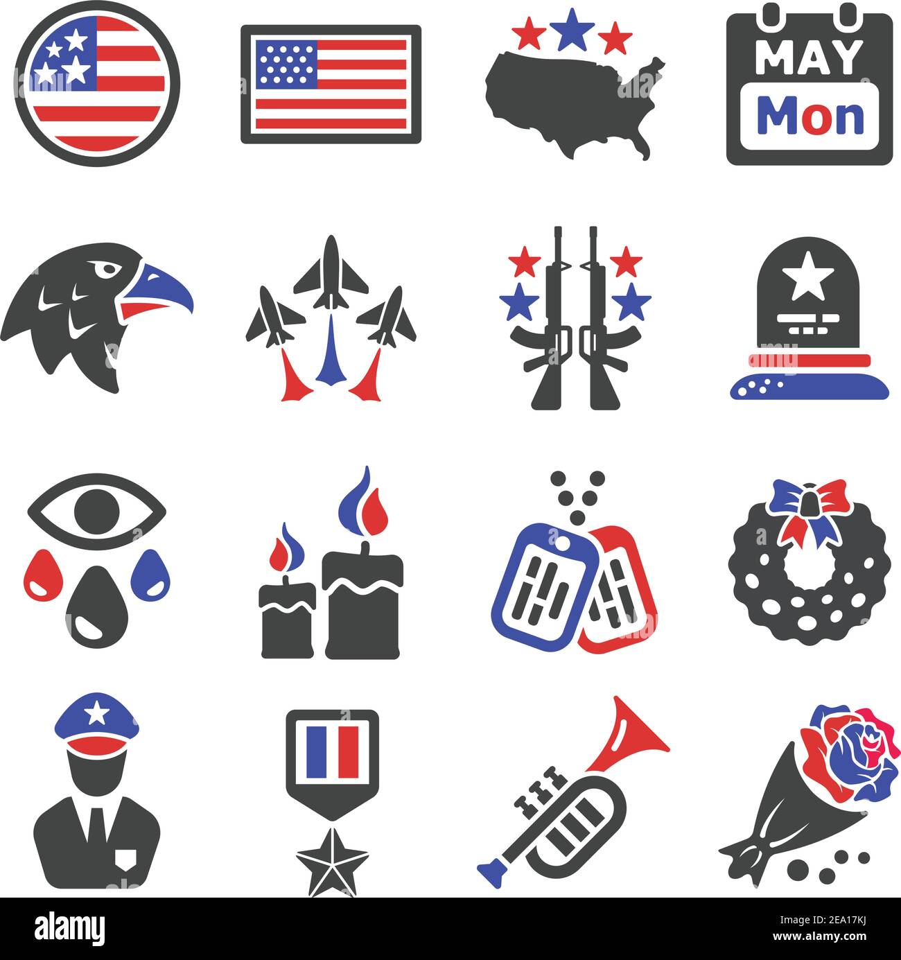 memorial day icon set Stock Vector Image & Art Alamy