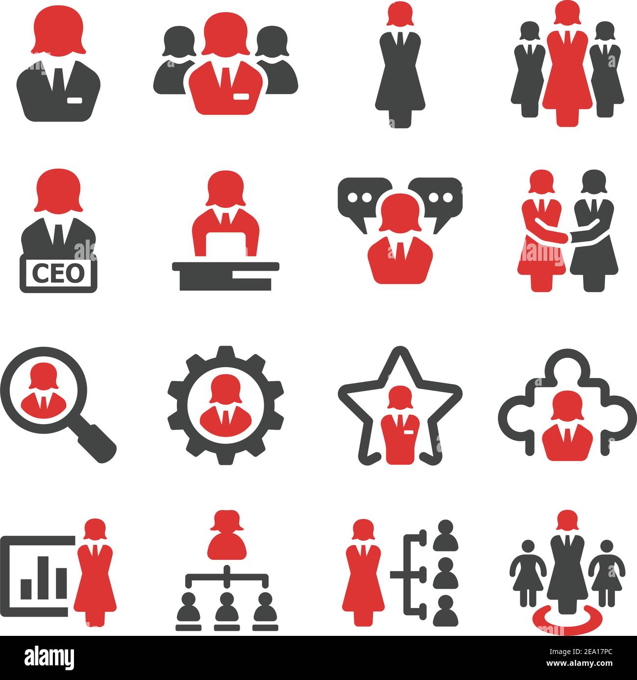 businesswoman icon set Stock Vector Image & Art - Alamy