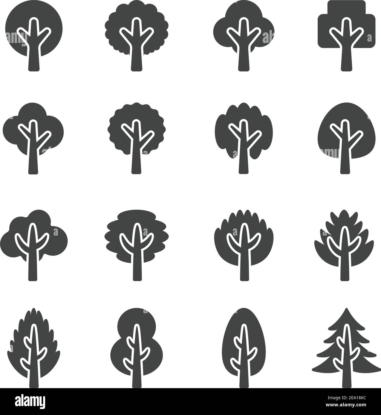 tree icon set Stock Vector Image & Art - Alamy