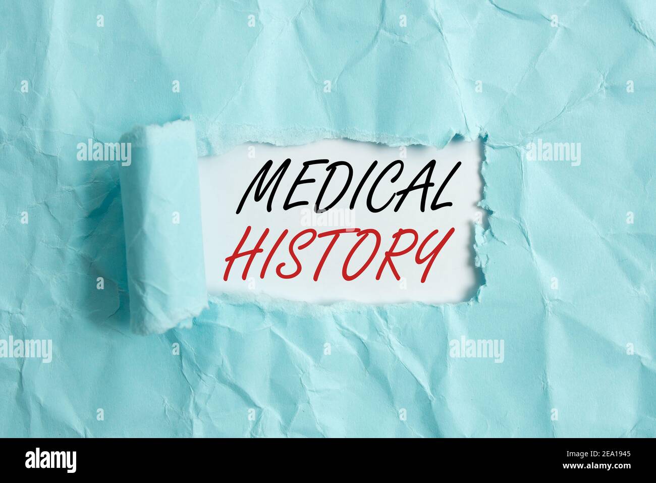 Text sign showing Medical History. Business photo showcasing record of ...