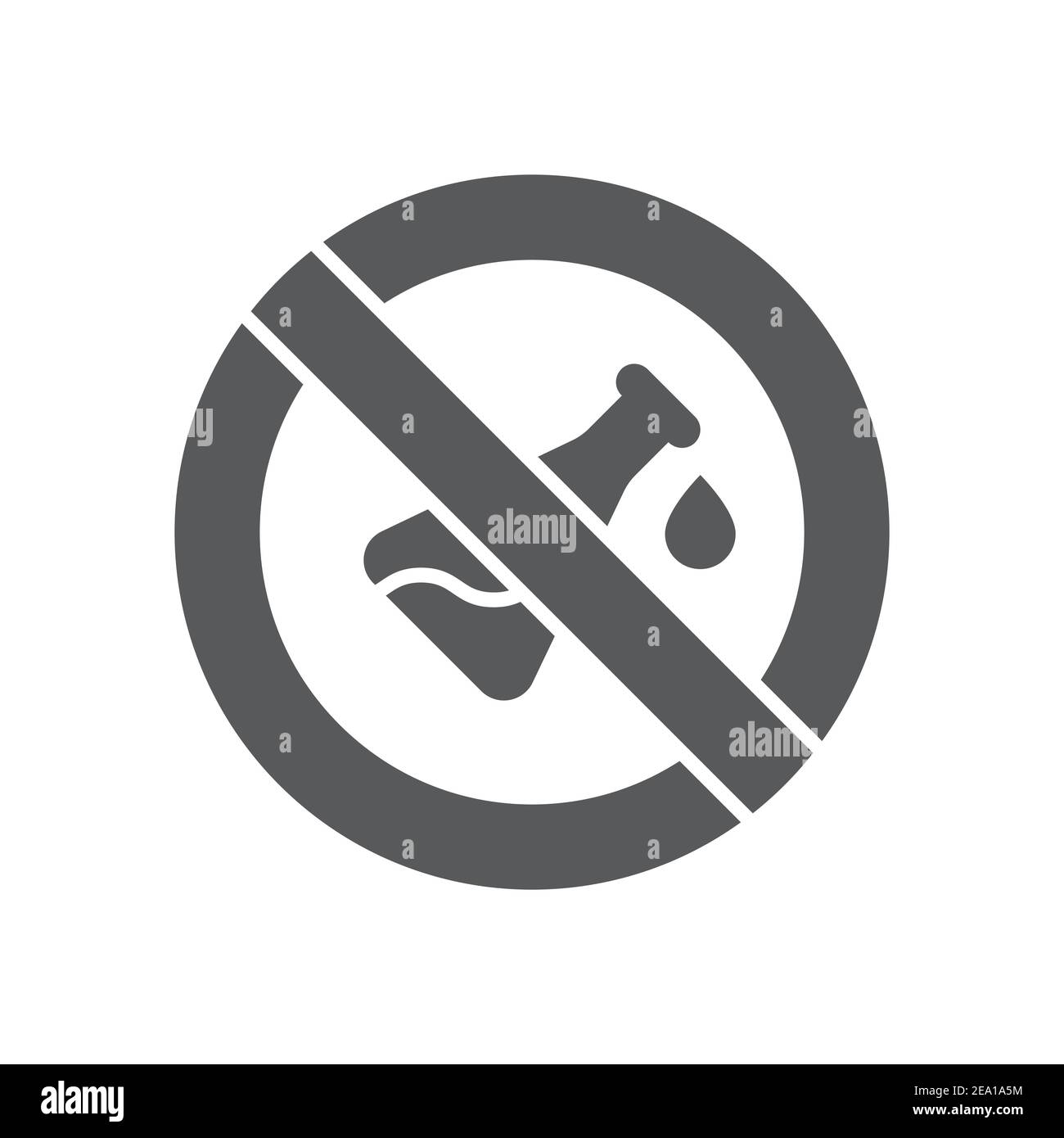 No chemical additives icon, color, line, outline vector sign, linear ...