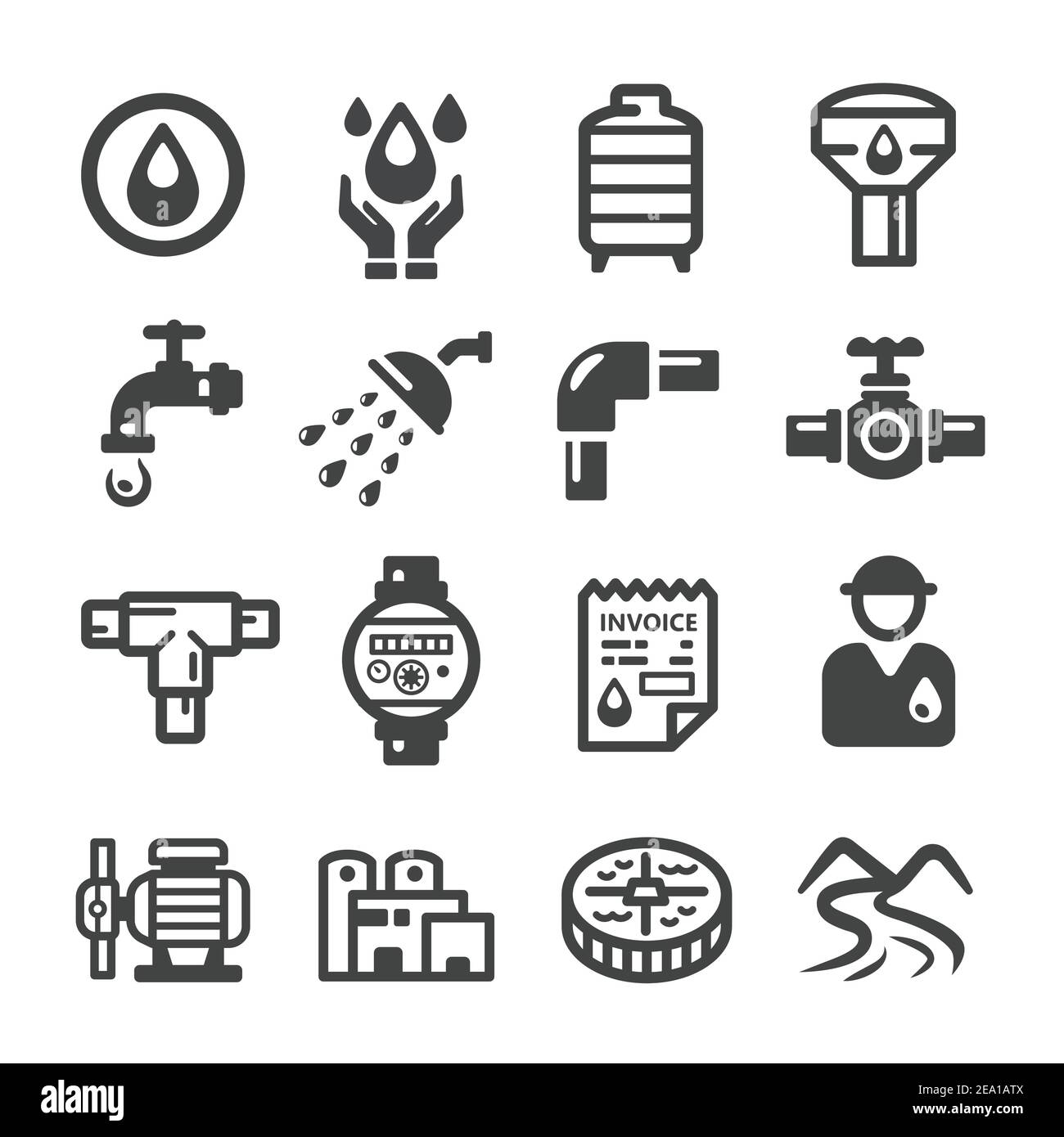 water suppply,plumbing icon Stock Vector