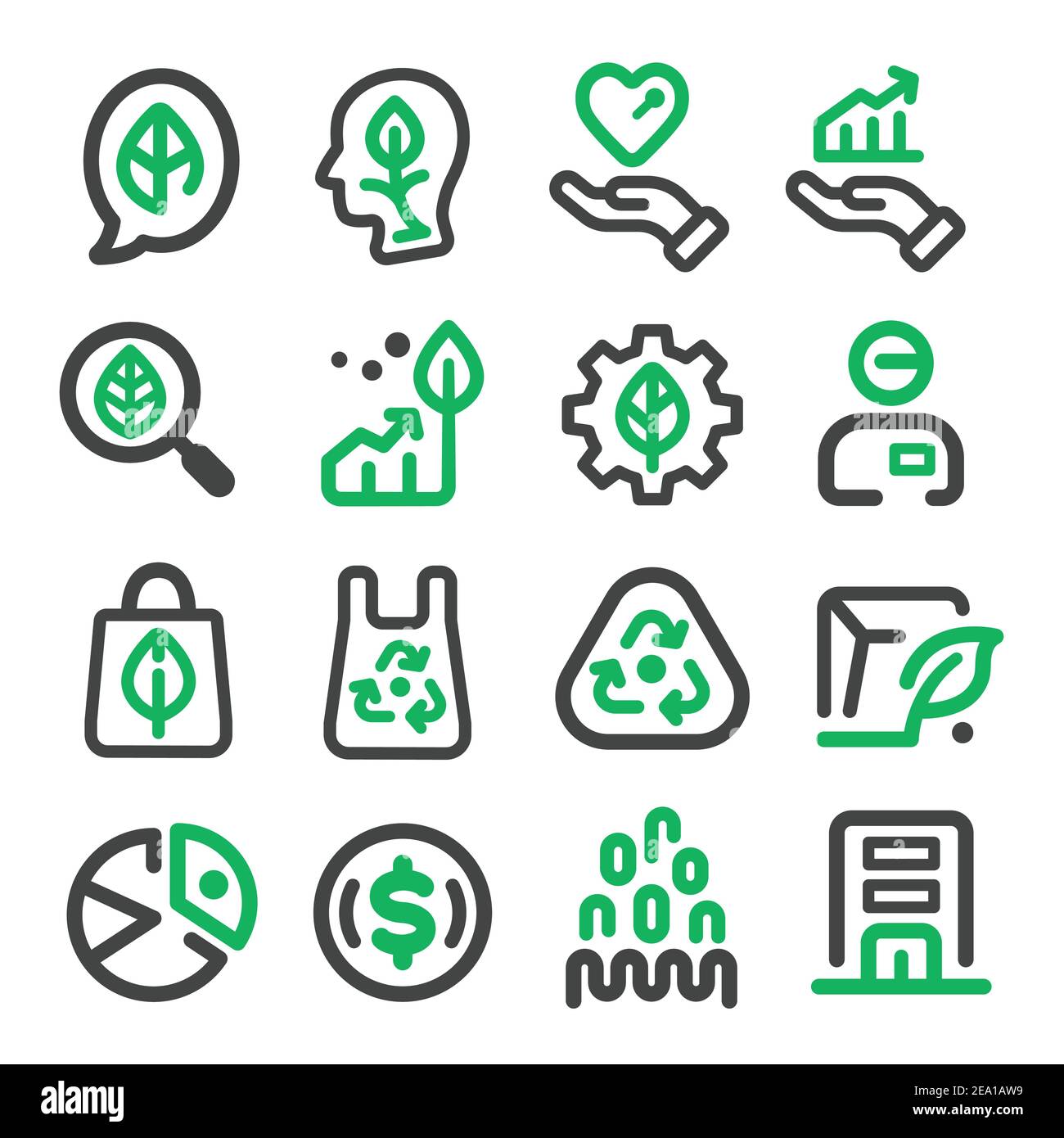 green marketing icon Stock Vector