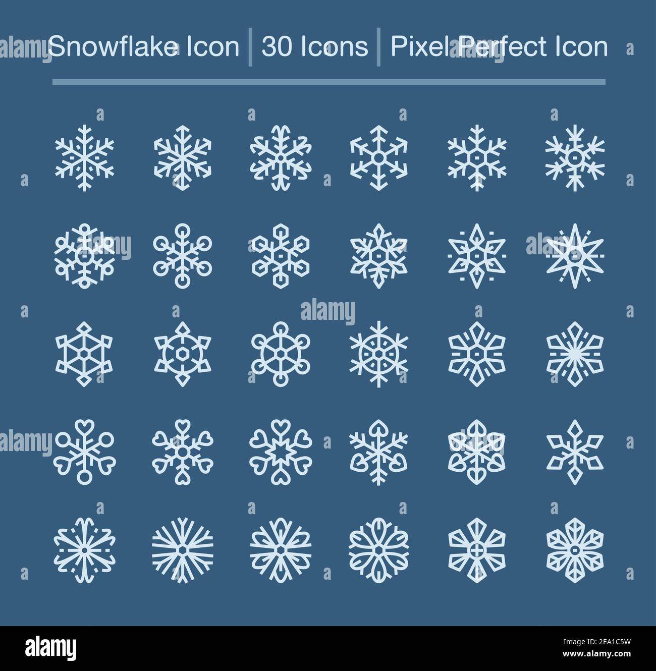 snowflake line icon,editable stroke,pixel perfect icon Stock Vector