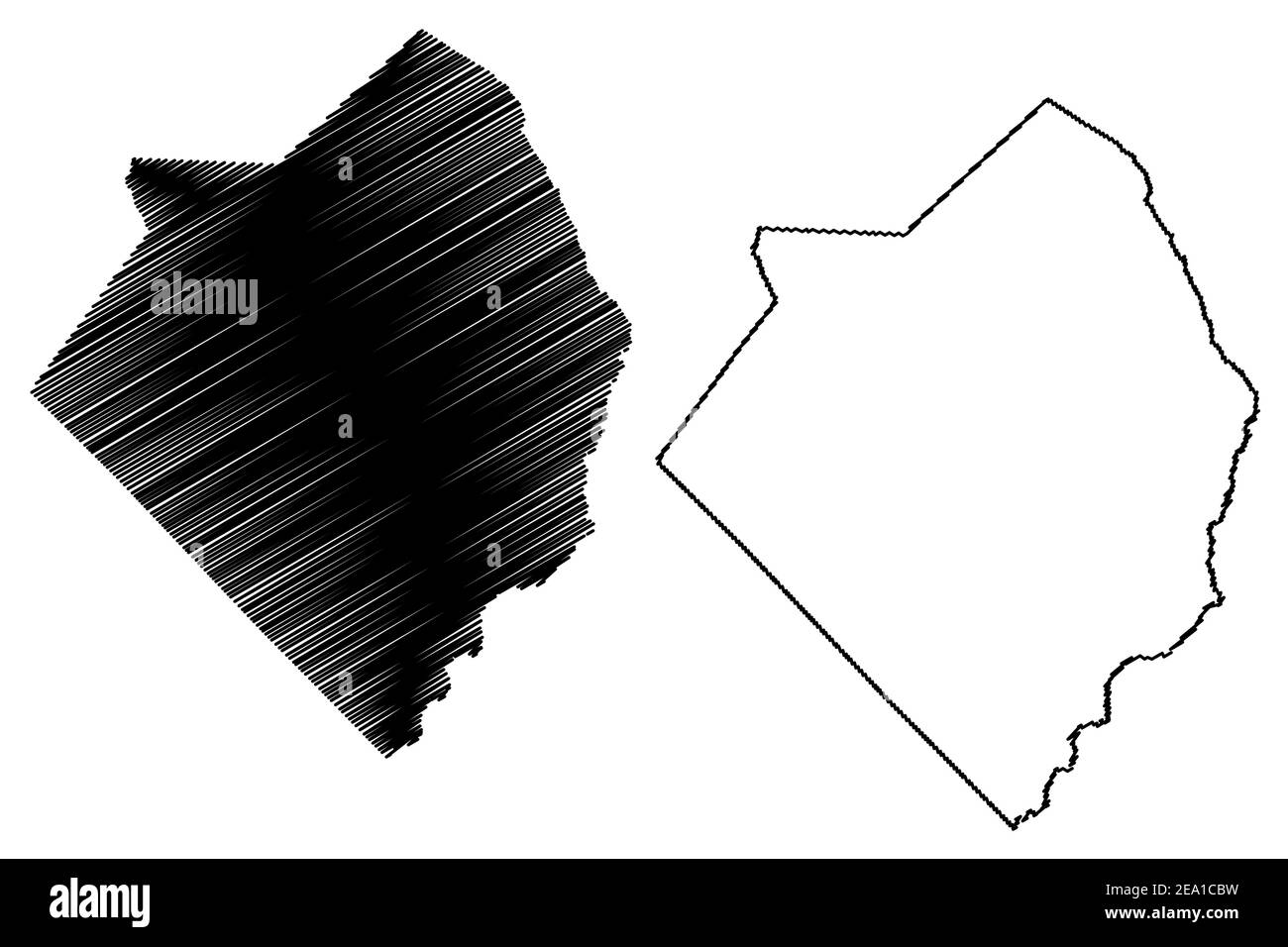 Robeson County Map Vector Illustration