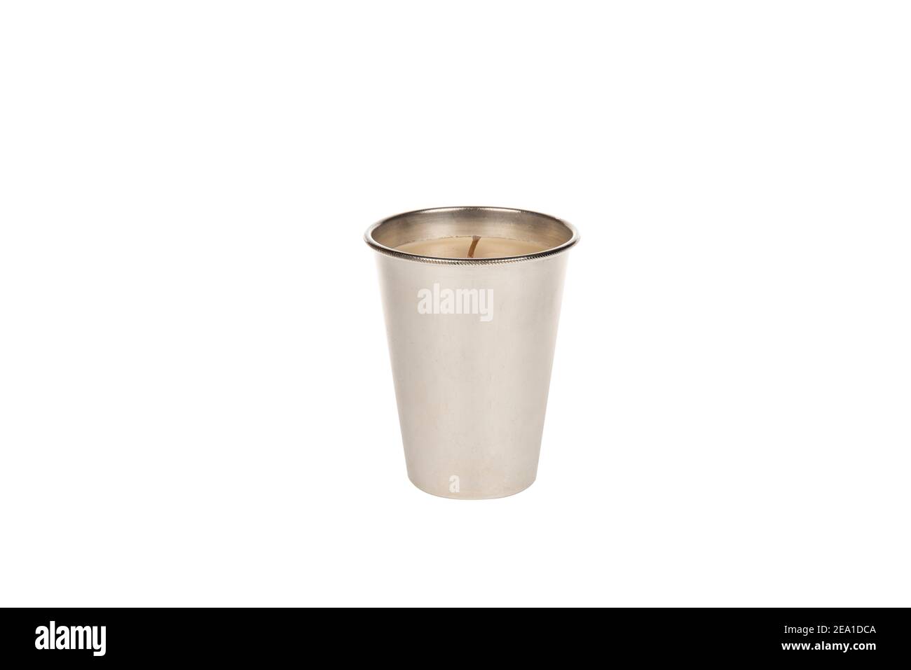 silver plated candle holder isolated Stock Photo Alamy