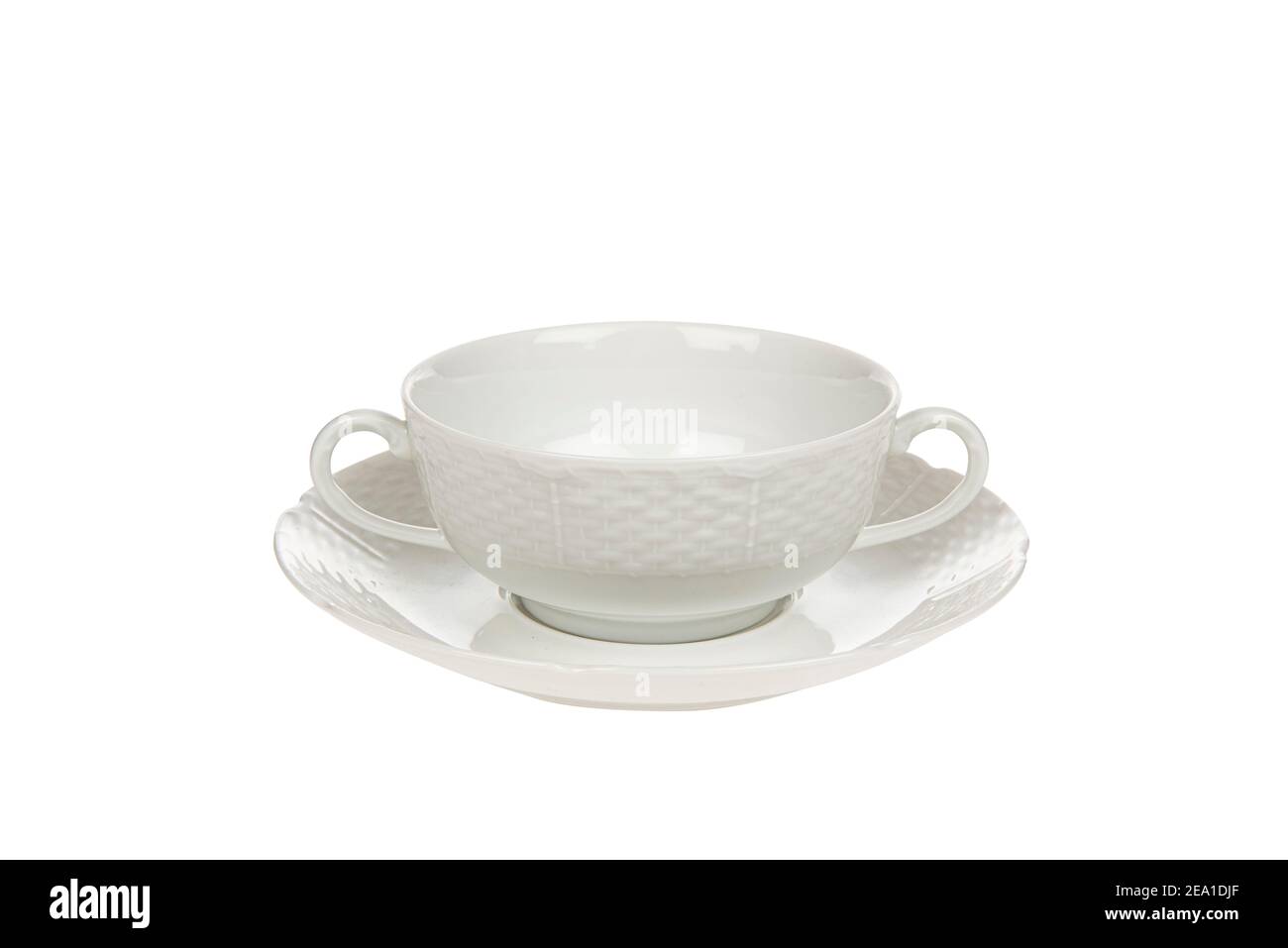 porcelain plate isolated on white background Stock Photo - Alamy