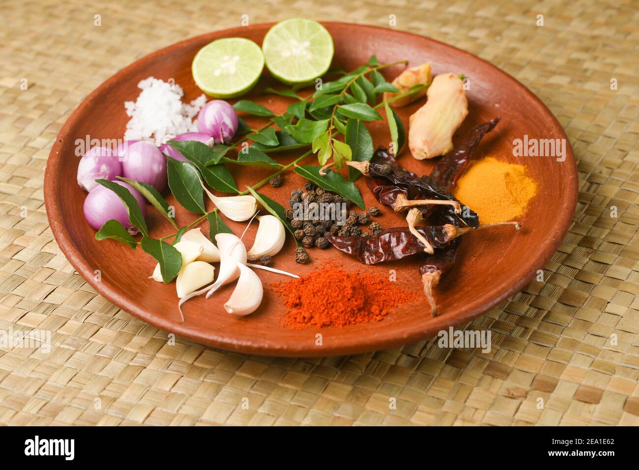 Indian spices powder. Indian spicy curry masala for making curry in