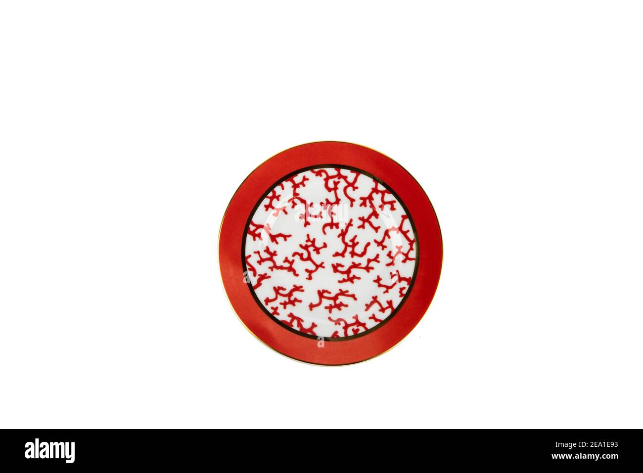 porcelain plate isolated on white background Stock Photo - Alamy