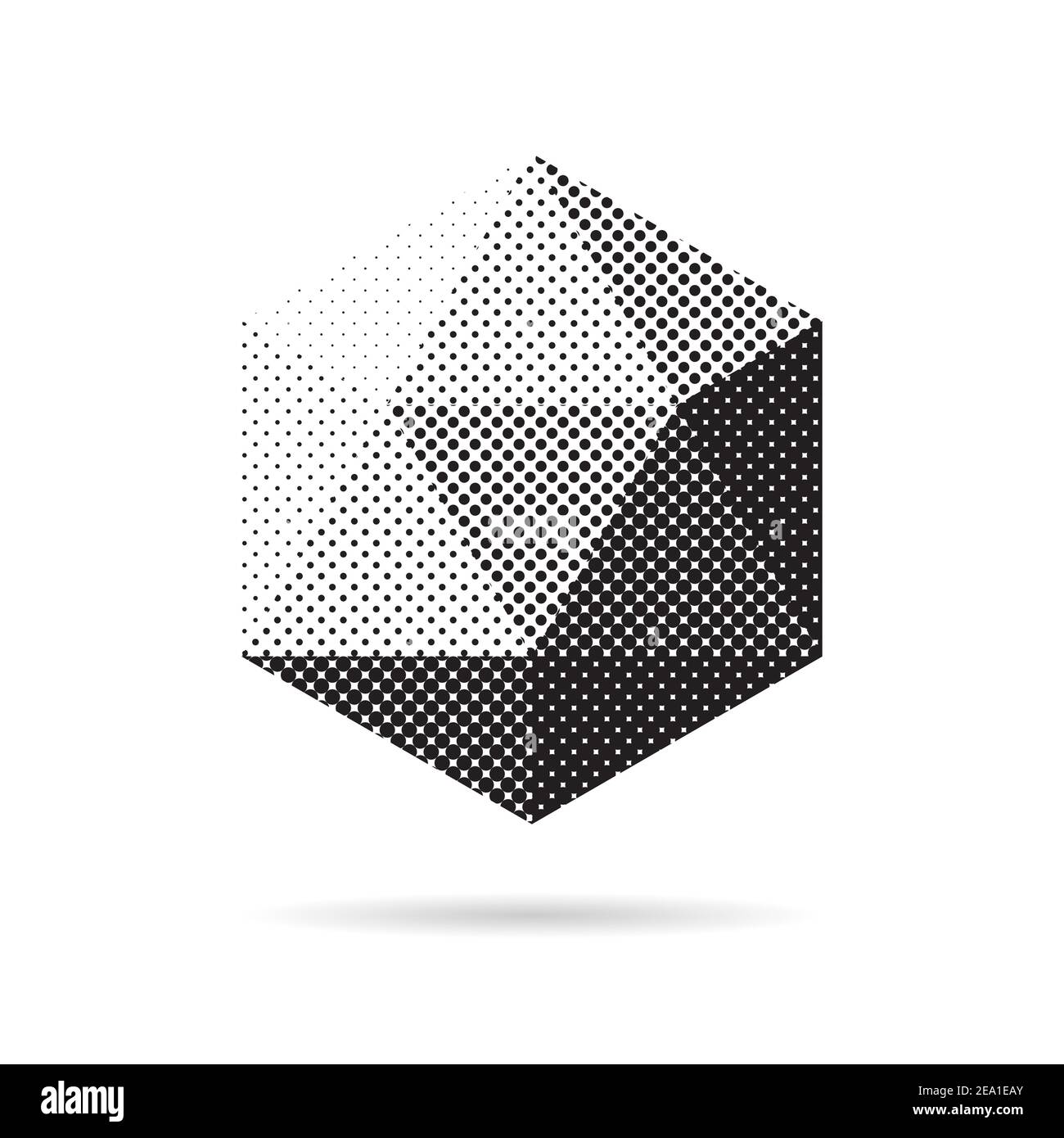 Low poly geometric polygon, transform triangle vector logo, art with shadow concept isolated on background . Stock Vector