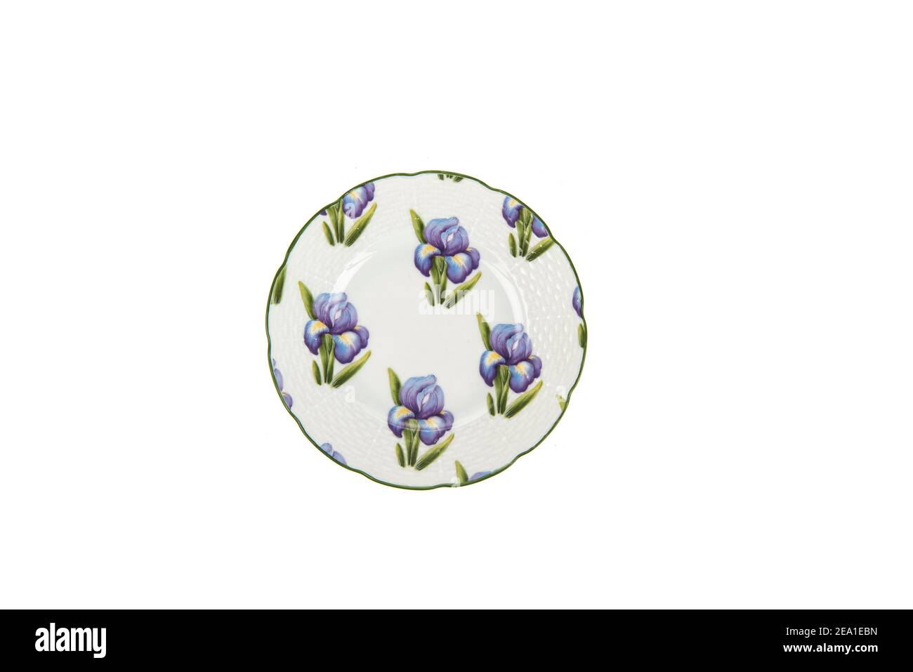 porcelain plate isolated on white background Stock Photo - Alamy