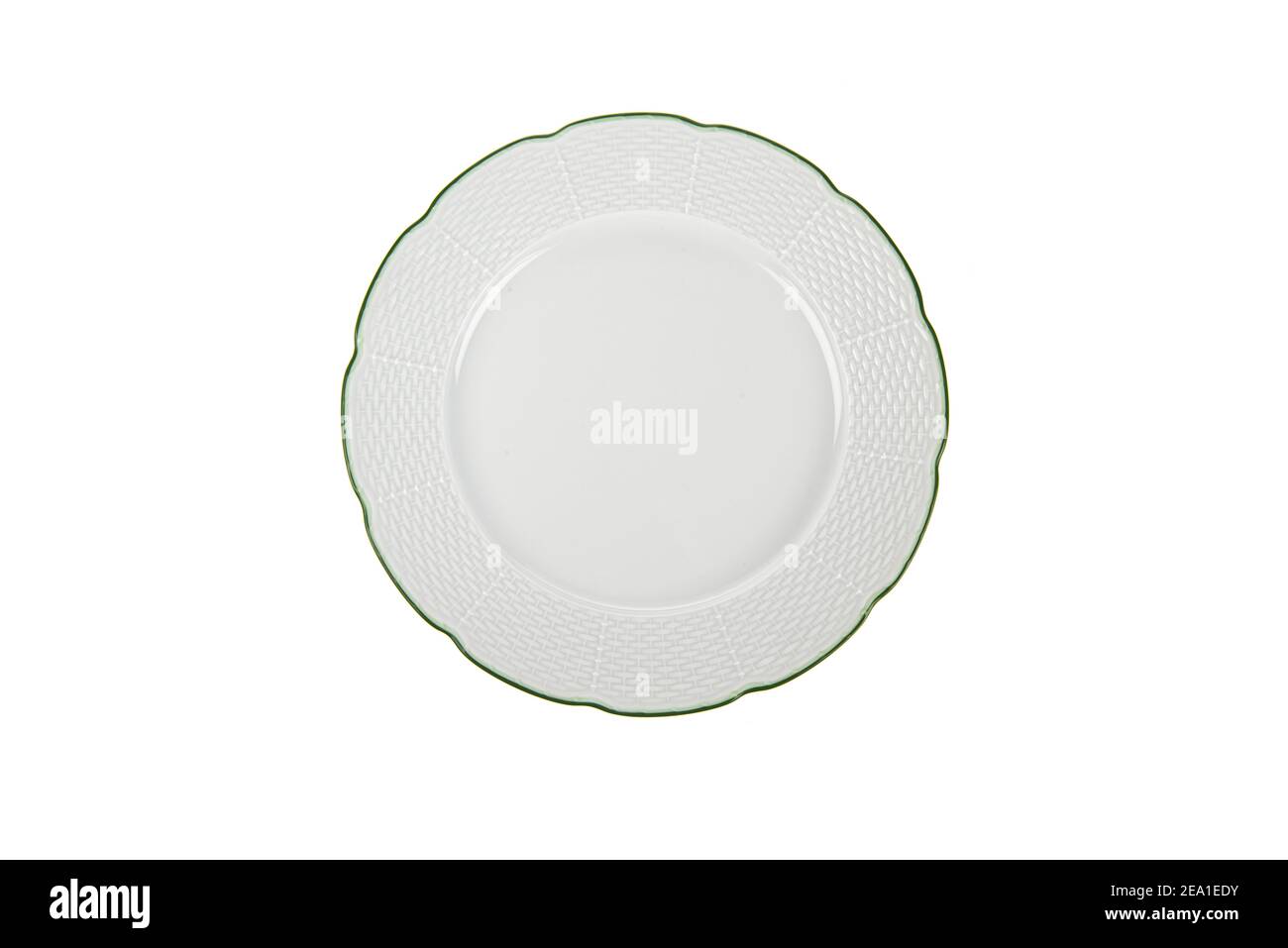 porcelain plate isolated on white background Stock Photo - Alamy
