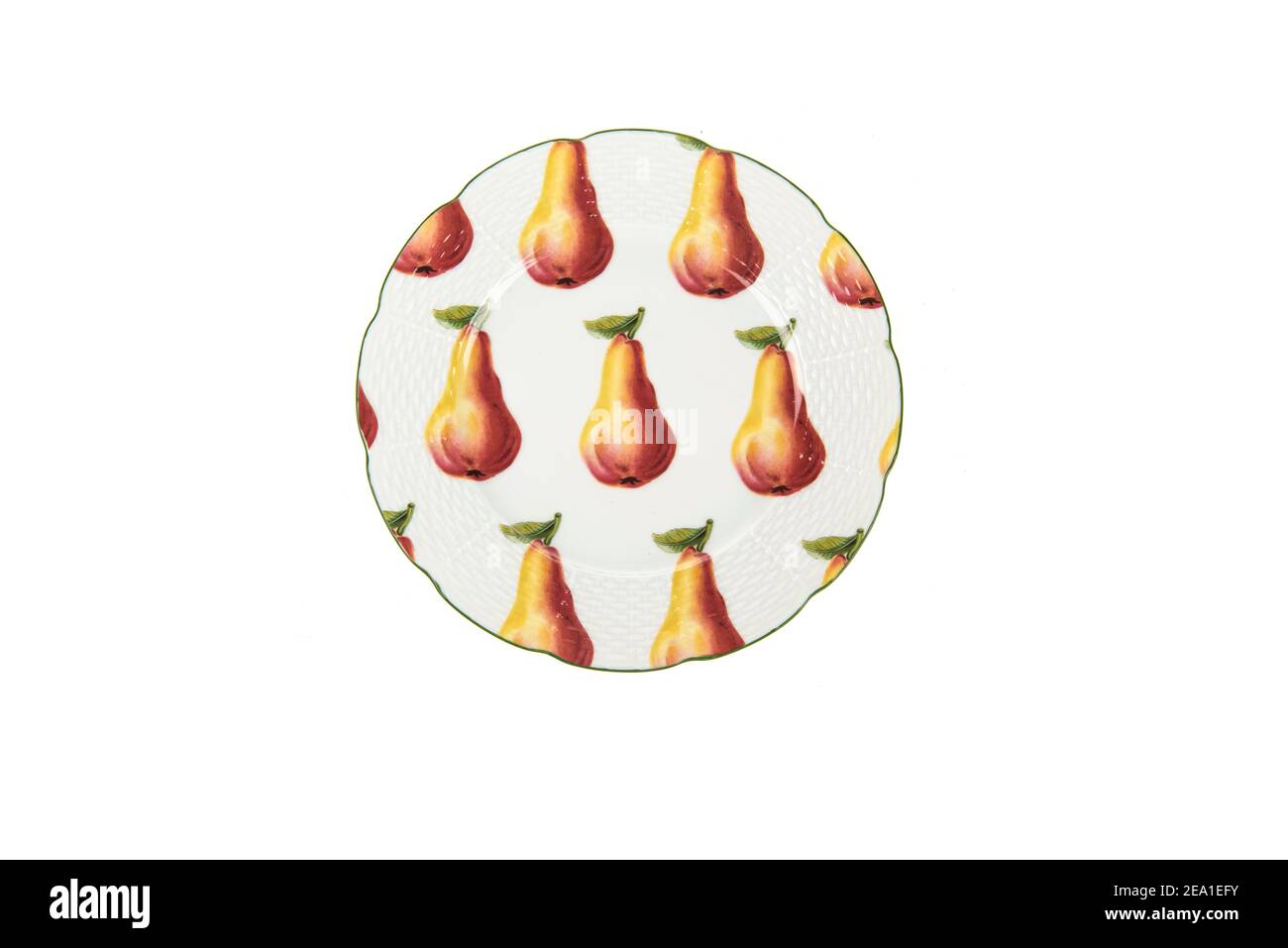 porcelain plate isolated on white background Stock Photo - Alamy