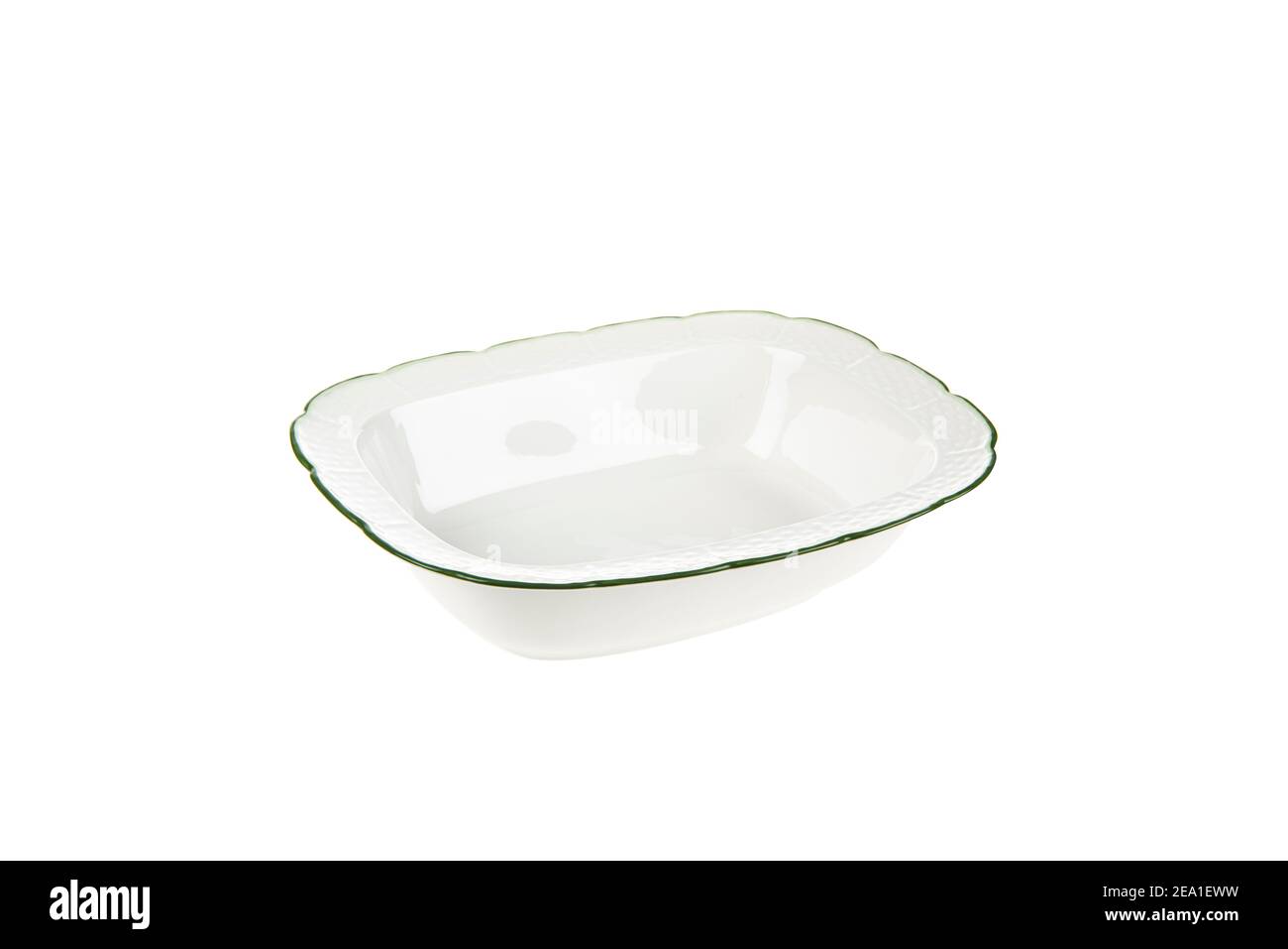 porcelain plate isolated on white background Stock Photo - Alamy