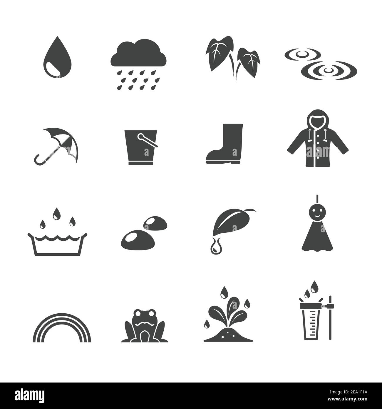 rainy season icon Stock Vector
