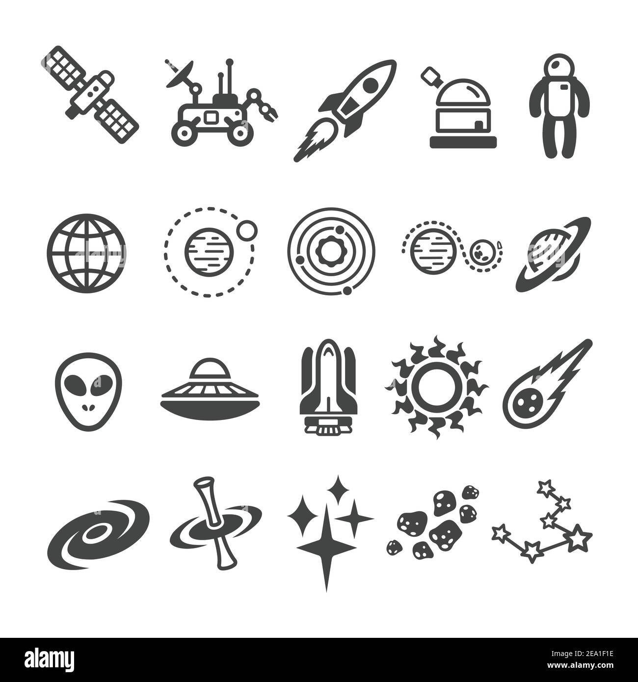 space,universe and exploration icon Stock Vector