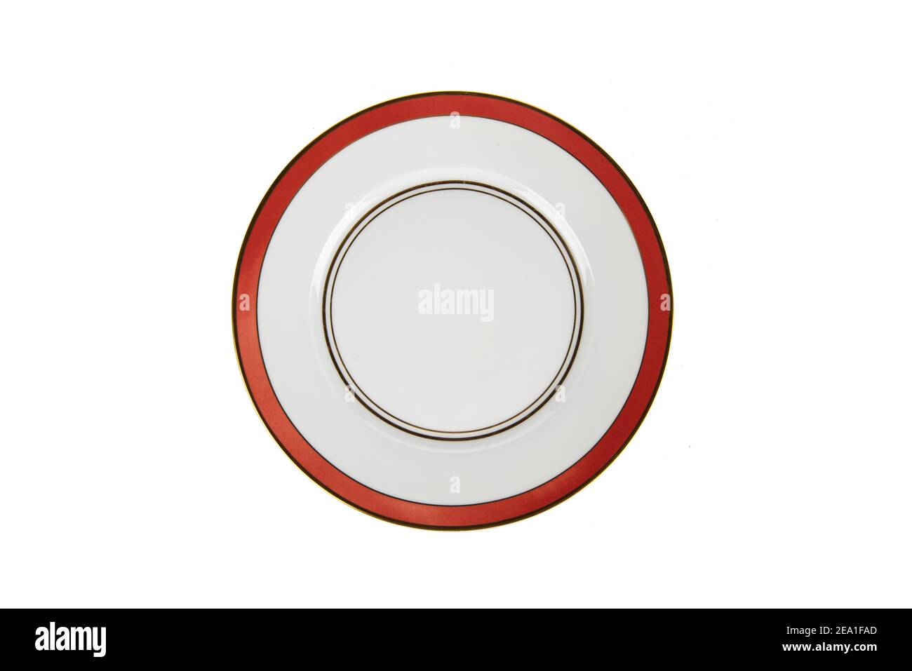 porcelain plate isolated on white background Stock Photo - Alamy
