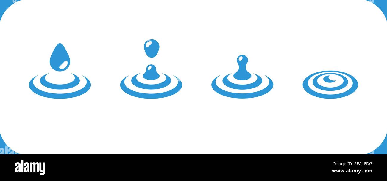 water drop on water surface icon,vector Stock Vector