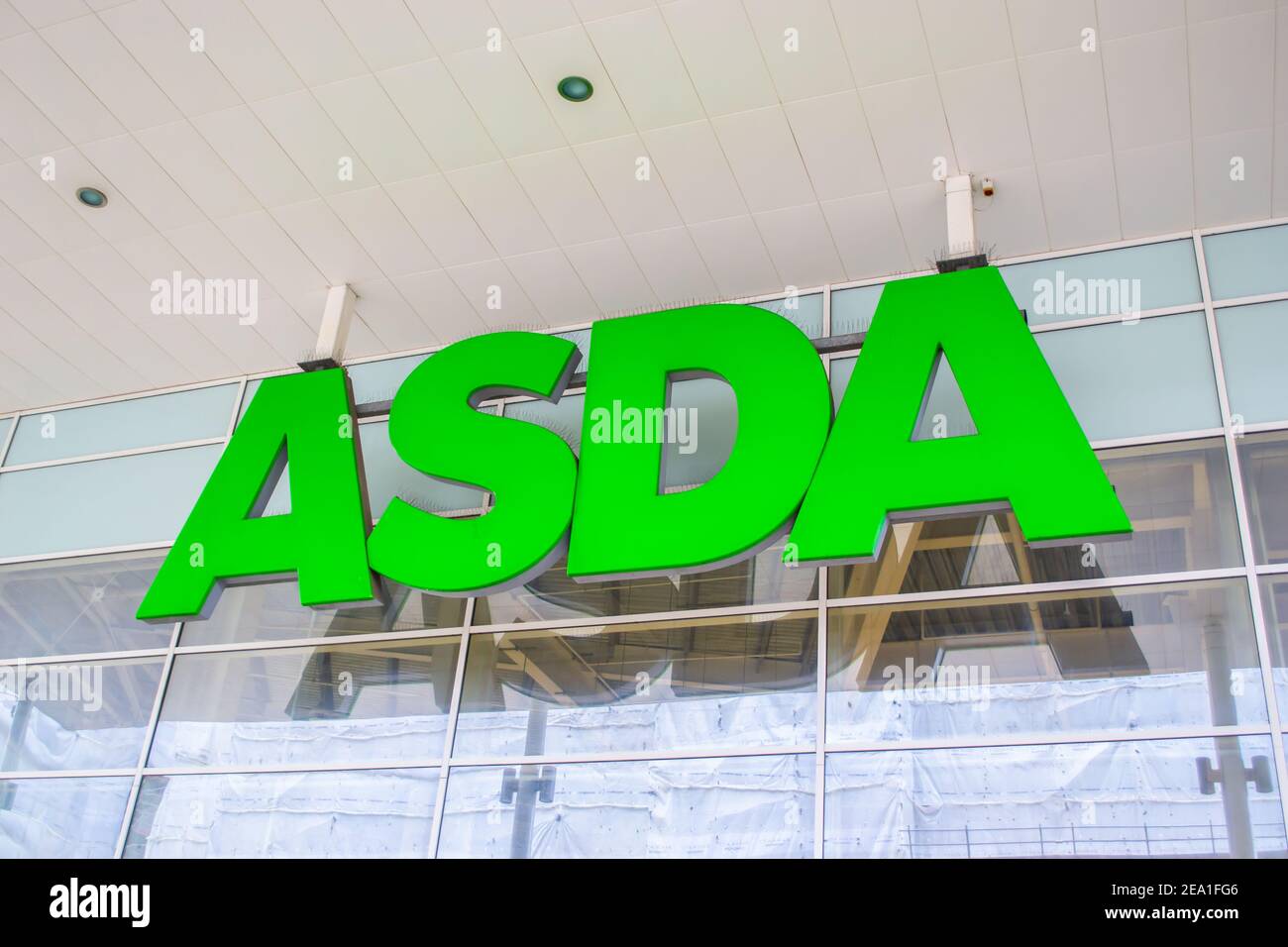 HOUNSLOW, LONDON, ENGLAND 5th February 2021 ASDA supermarket sign