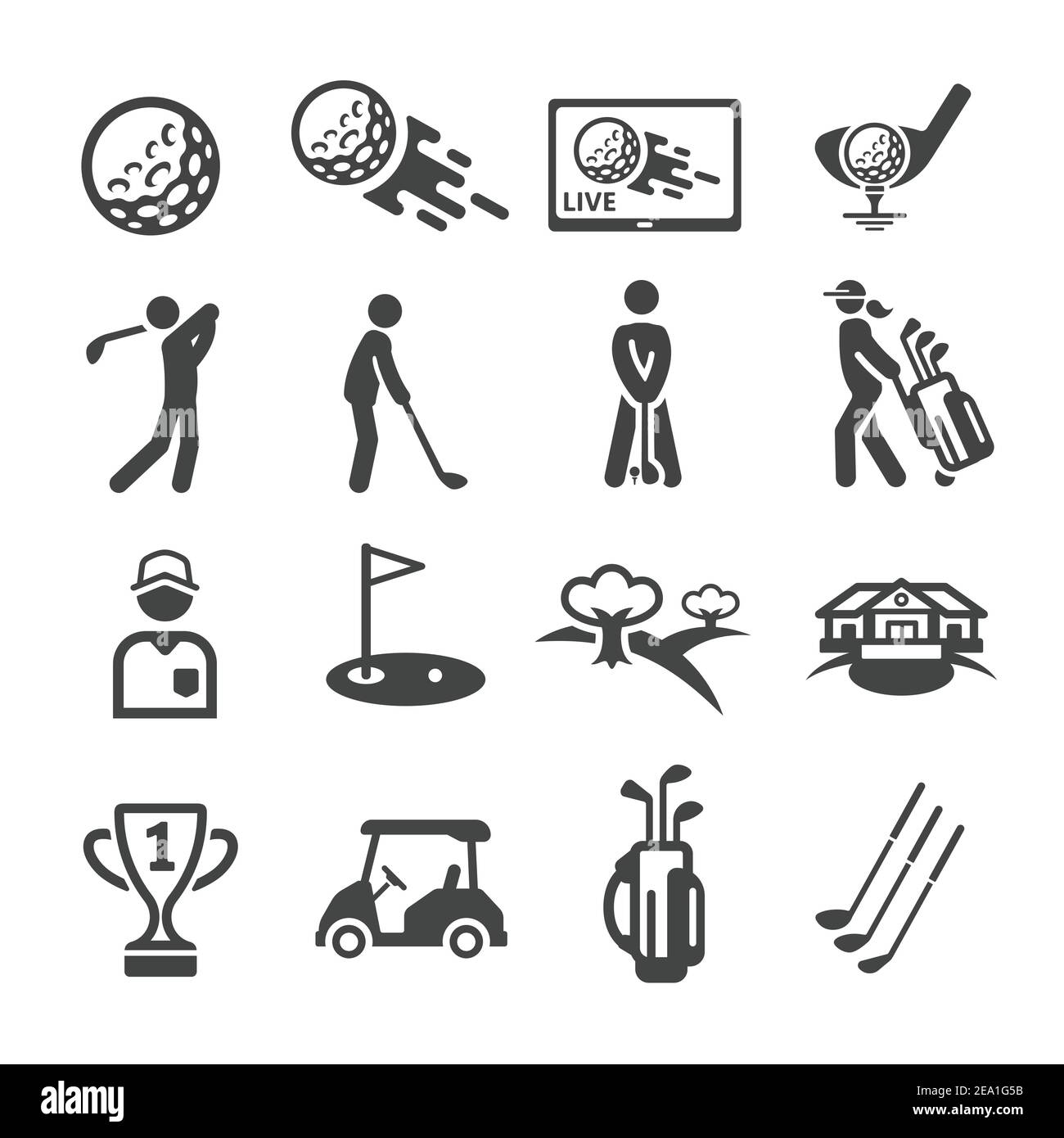 golf icon Stock Vector