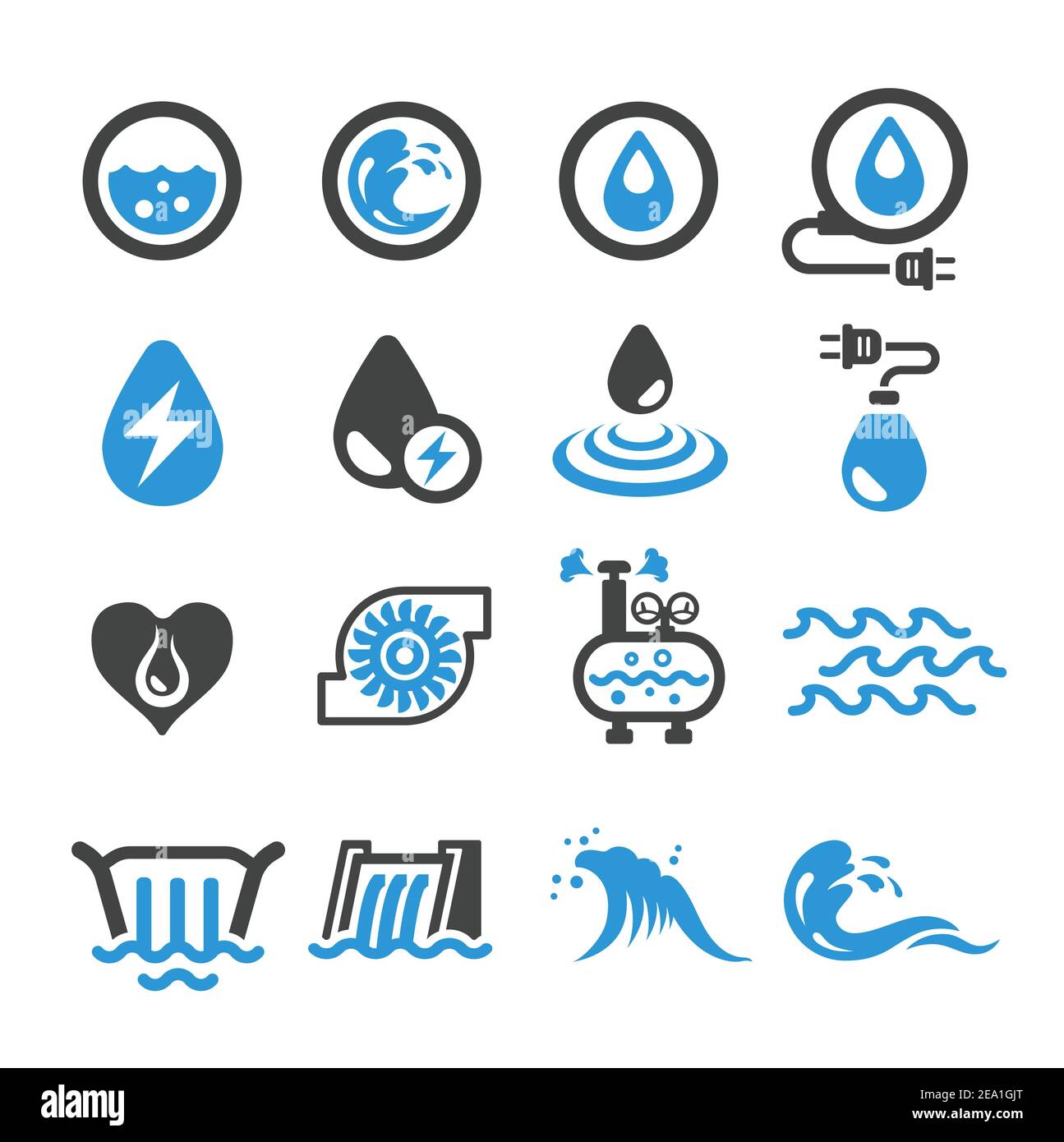 water energy icon Stock Vector