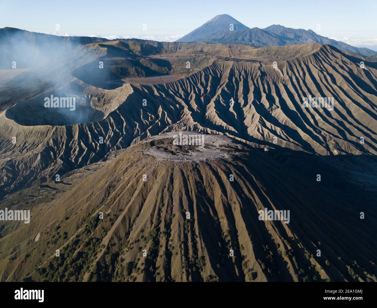 Aerial view volcanic bromo landscape hi-res stock photography and ...