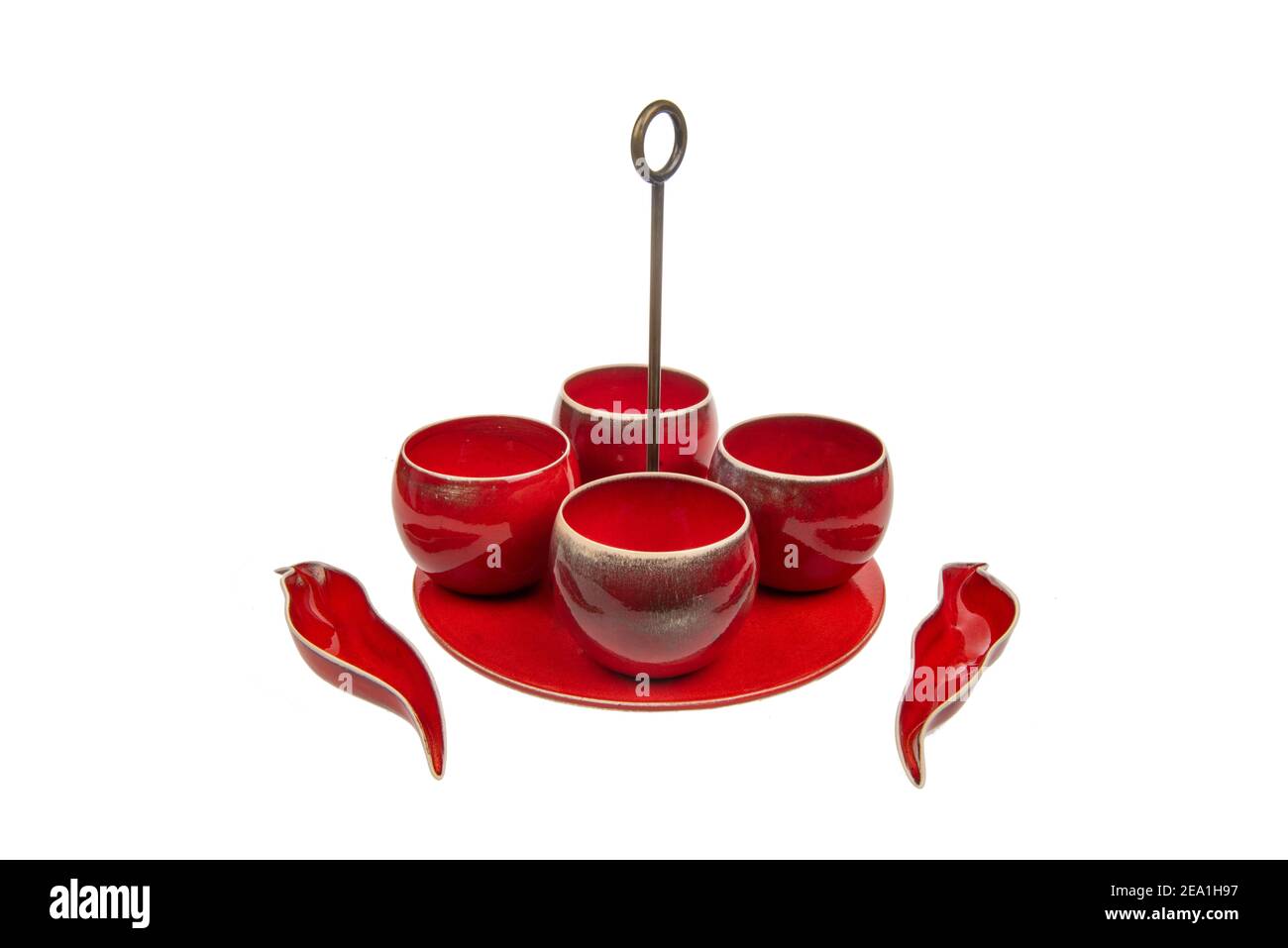 ceramic coffee cup set with server Stock Photo Alamy