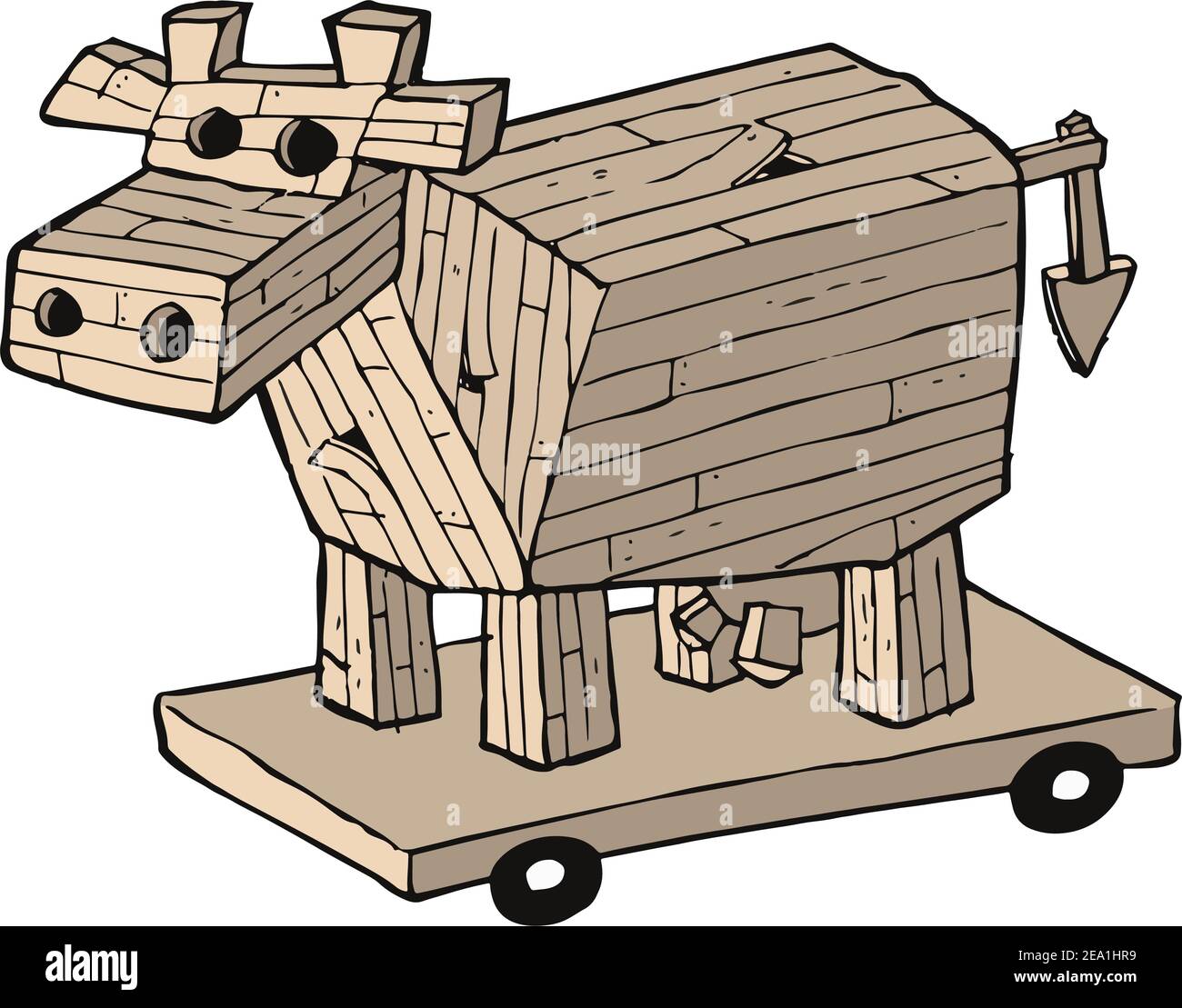 trojan cow Stock Vector
