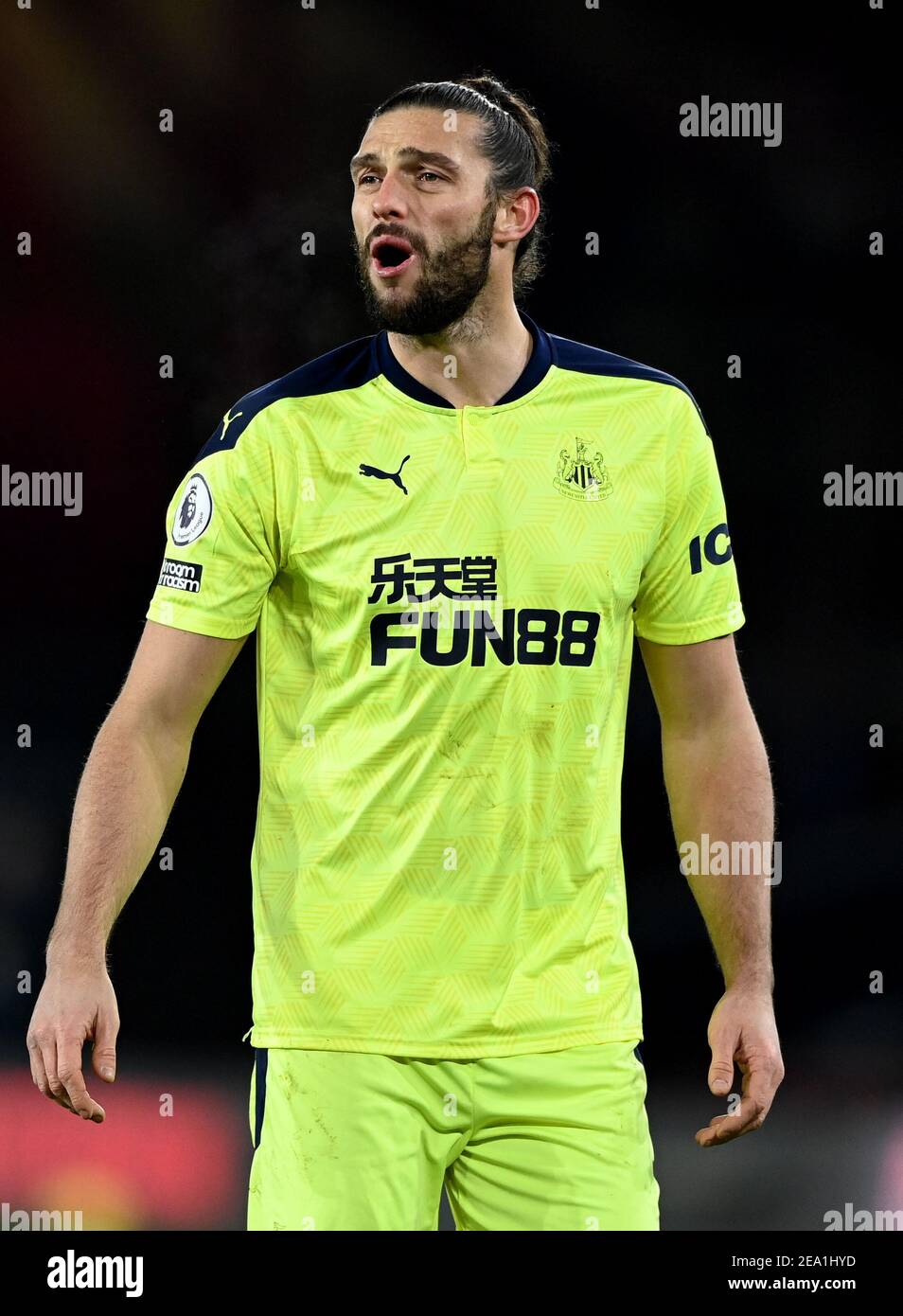 Newcastle United's Andy Carroll during the Premier League match at Bramall Lane, Sheffield. Stock Photo