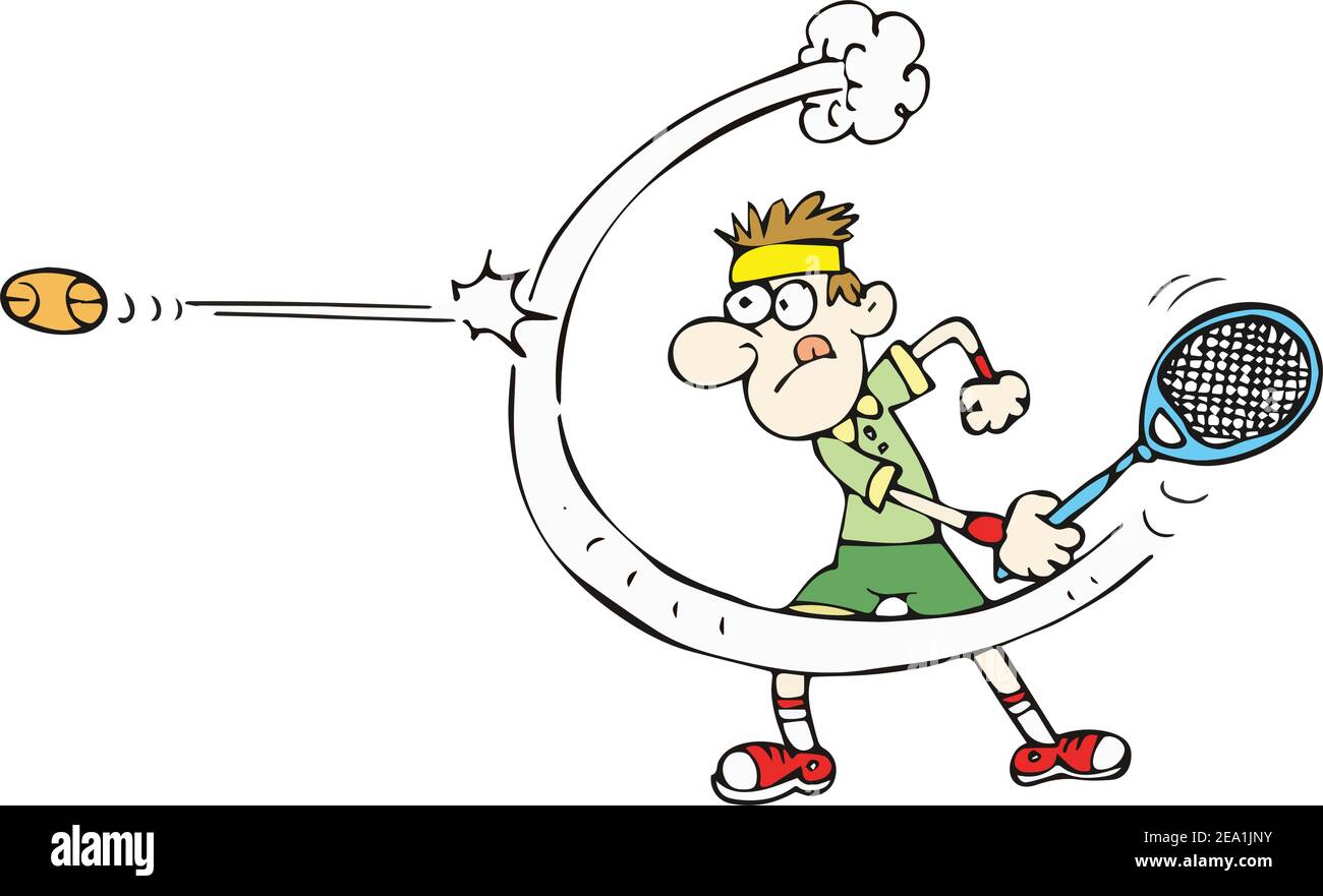 tennis player hitting ball Stock Vector Image & Art Alamy