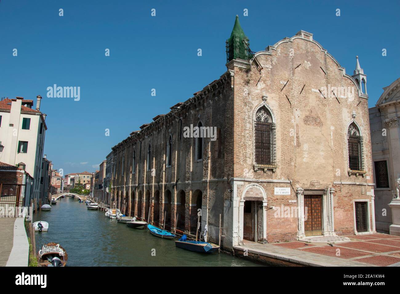 The church of the Abbey of Misericordia, city of Venice, Italy, Europe Stock Photo