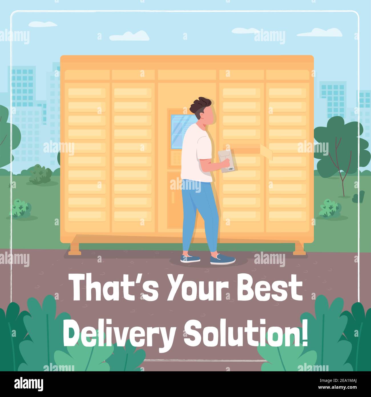 Lockdown delivery social media post mockup Stock Vector Image & Art Alamy