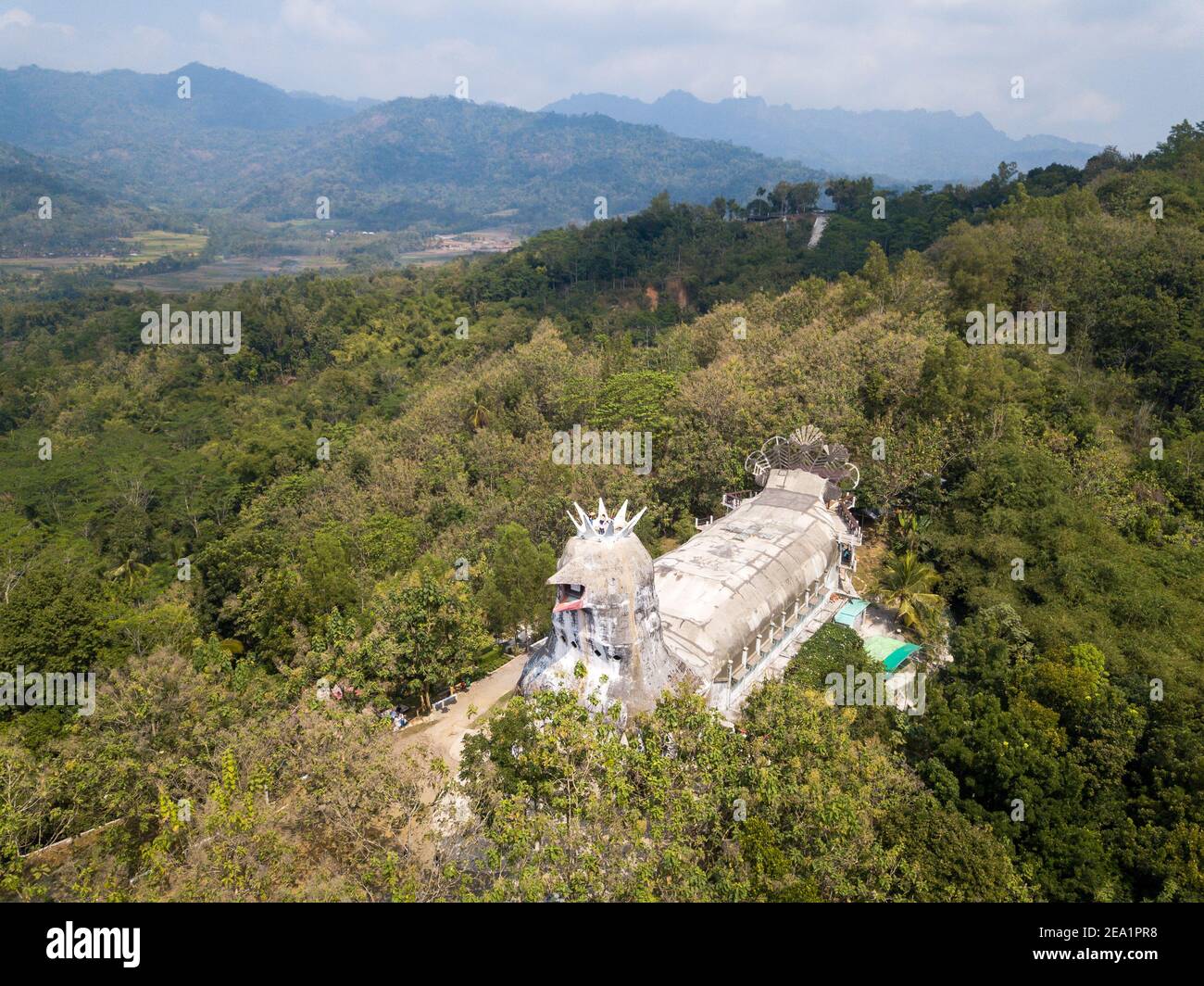 Bukit Rhema, Magelang / Indonesia - 26 March 2019 - Gereja Ayam is a 'prayer house' often referred to as a church in the area of Magelang on the islan Stock Photo