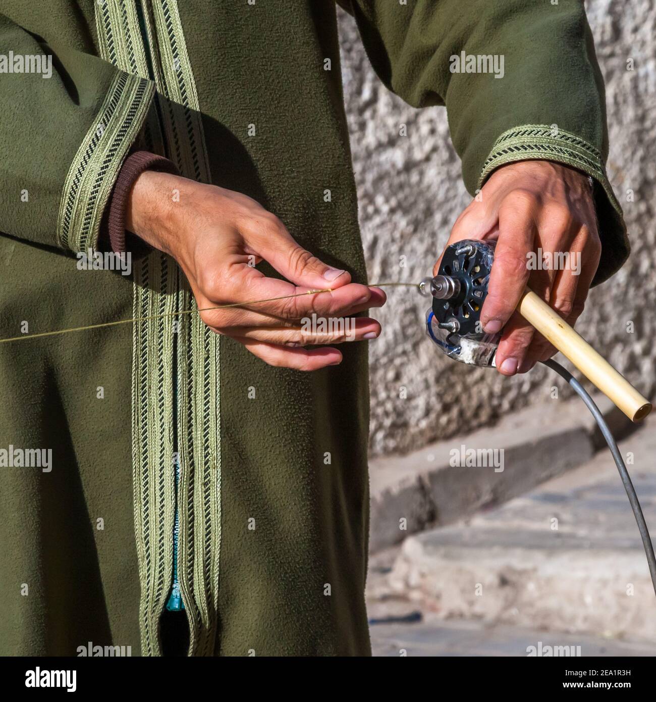 Trimmings maker in Fes Ouled Tayeb, Morocco Stock Photo
