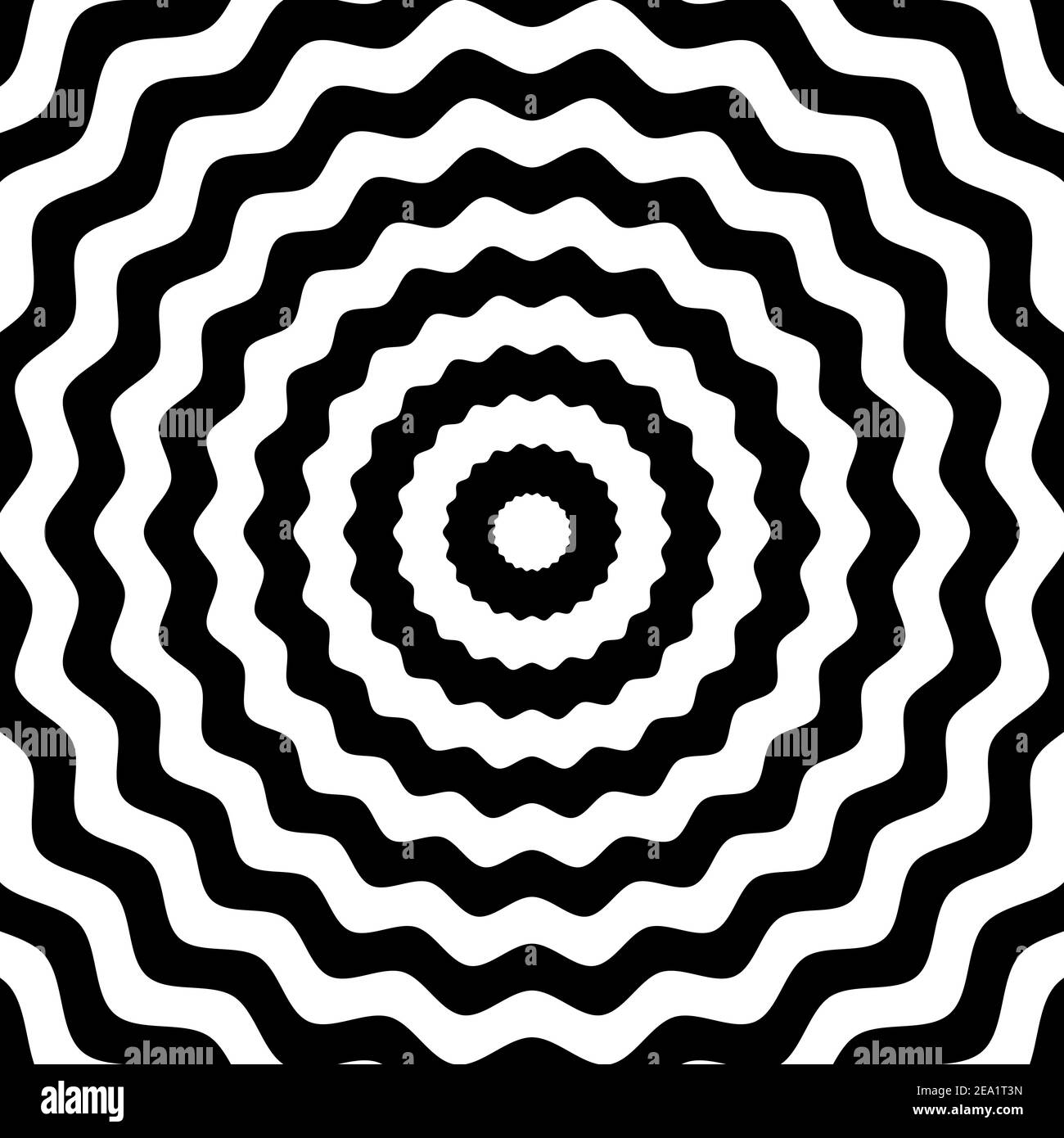 Swirl hypnotic black and white spiral. Monochrome abstract background ...