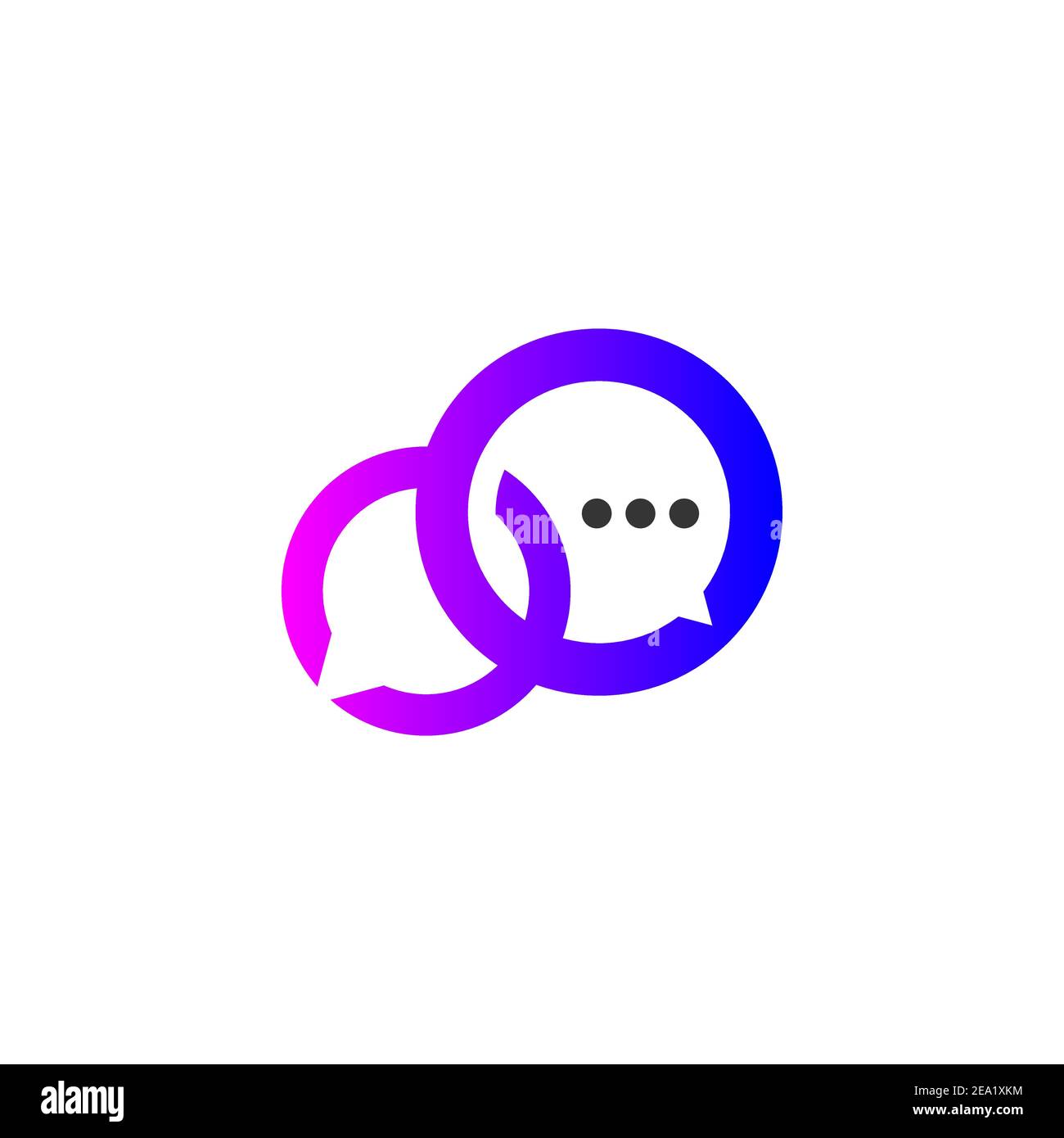 Chat logo. Two comment bubbles. Consulting icon Stock Vector
