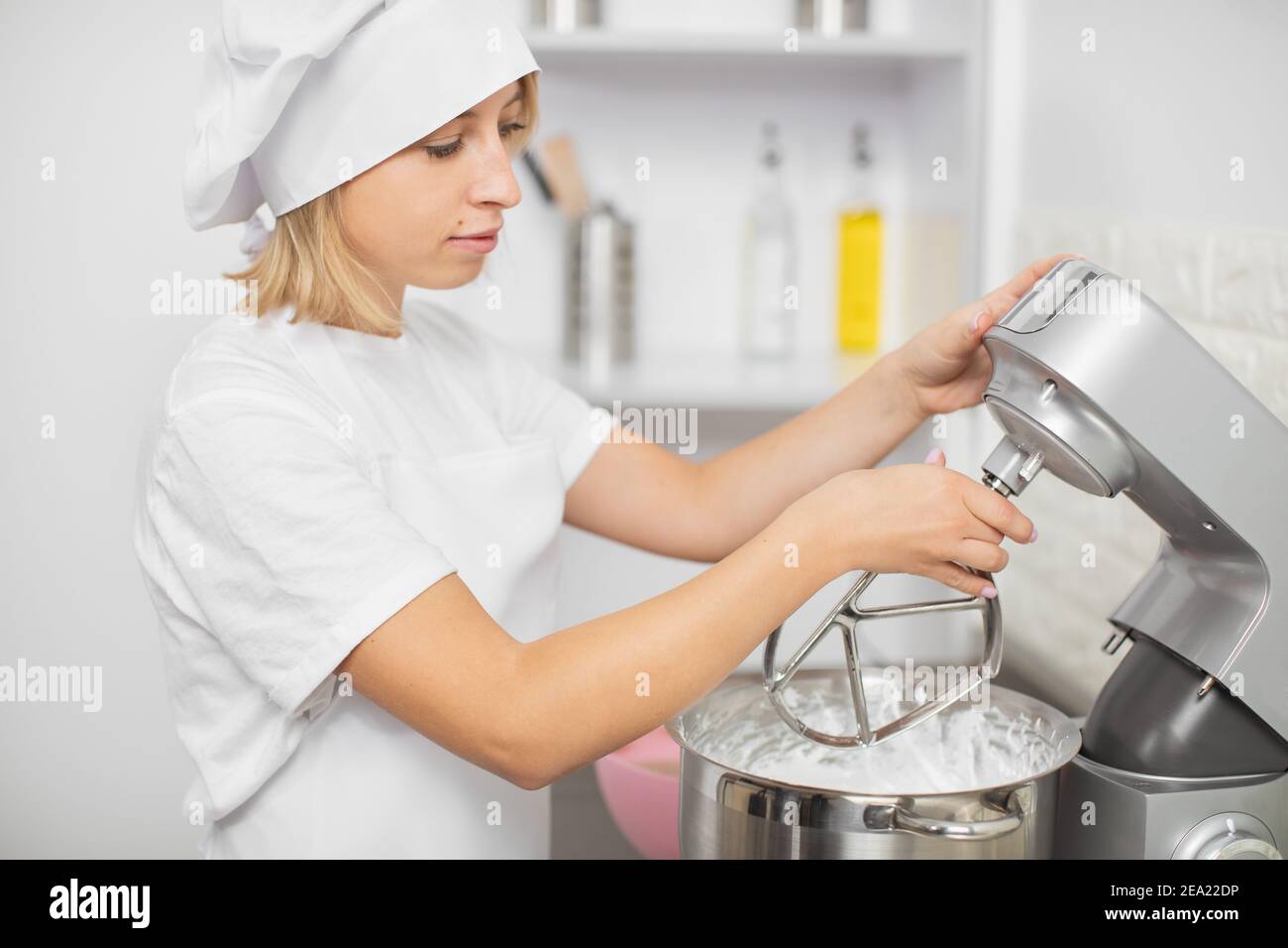 mixing cookie dough in food processor