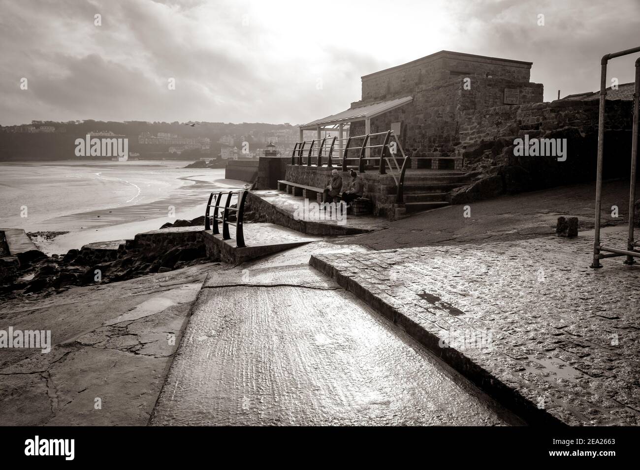 Desolation of St Ives, Cornwall - empty when usually a sea of tourists thanks to the Covid 19 global pandemic lockdown restricting travel and tourists Stock Photo